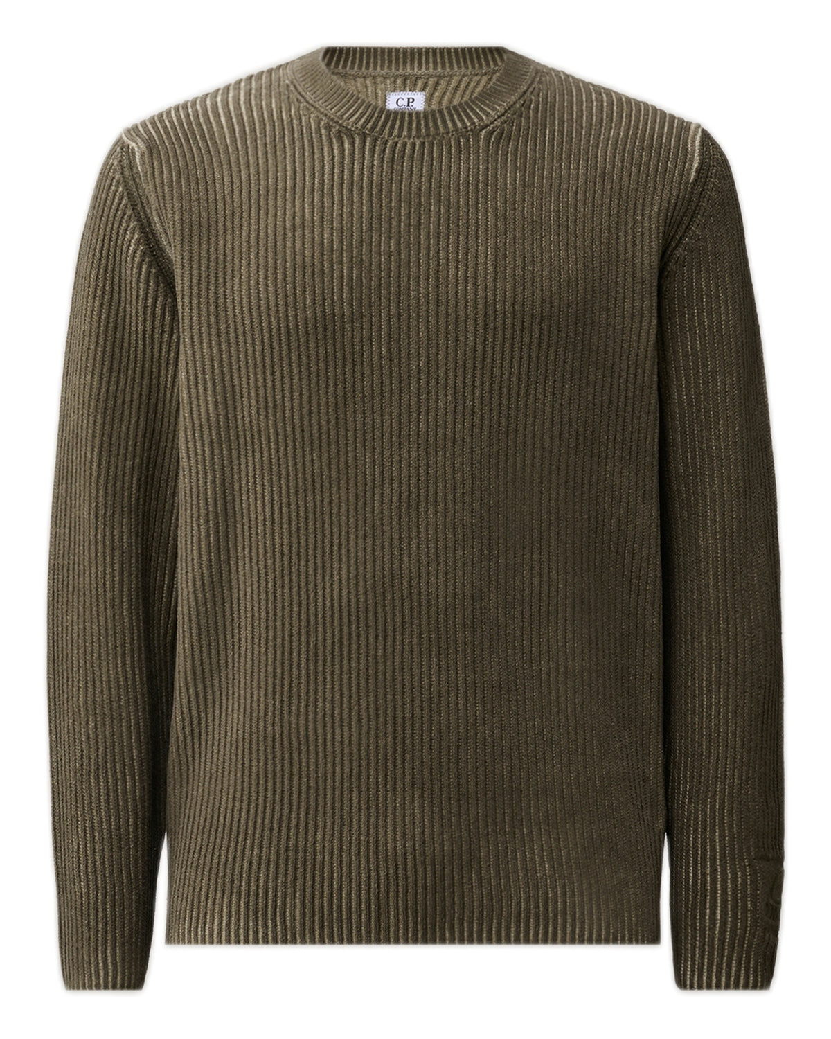 Cotton Chenille Pullover Herren ivy green olive - CP Company - MEINFREUDENHAUS