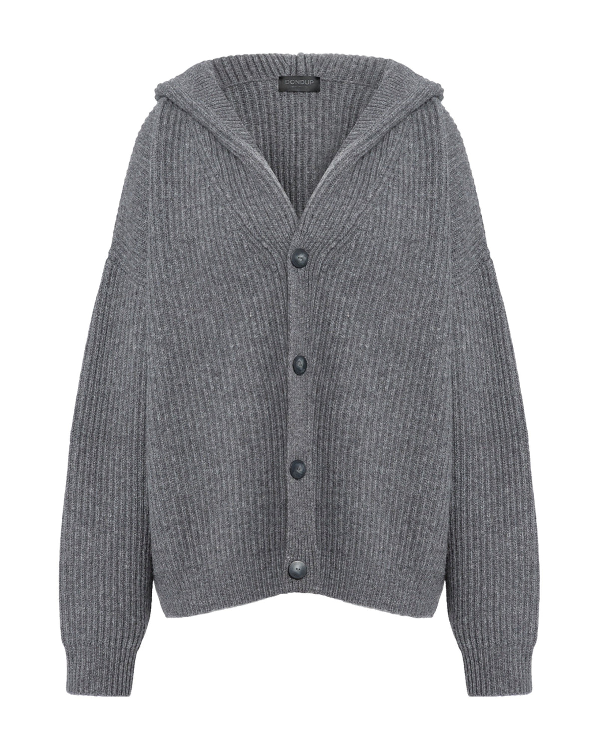 Dondup Damen-Cardigan mit Kapuze aus Wolle grau Bild 1