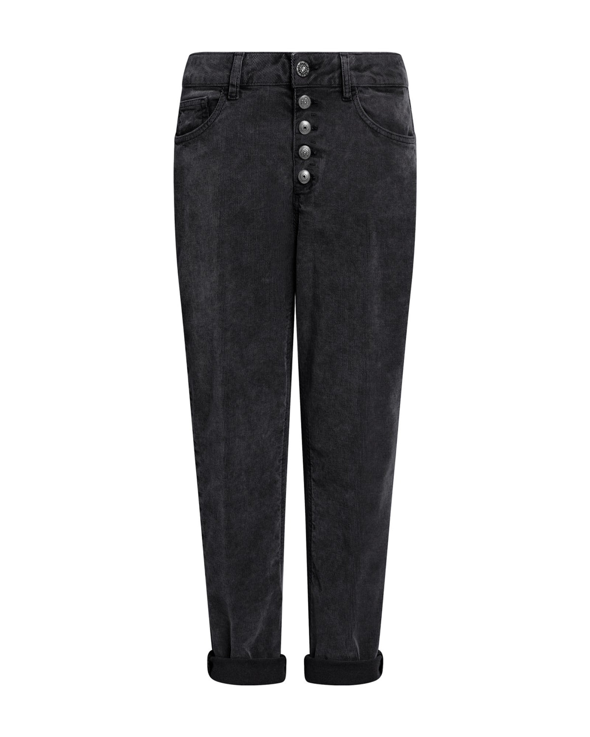 Dondup KOONS Damen-Samthose dunkelgrau Bild 1