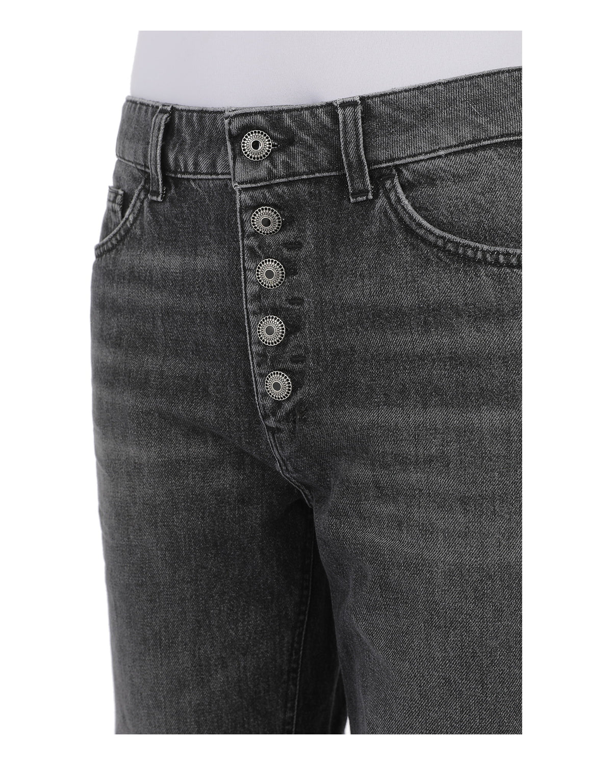 KOONS DENIM PANT WITH JEWEL BUTTONS schwarz schwarz Bild 4