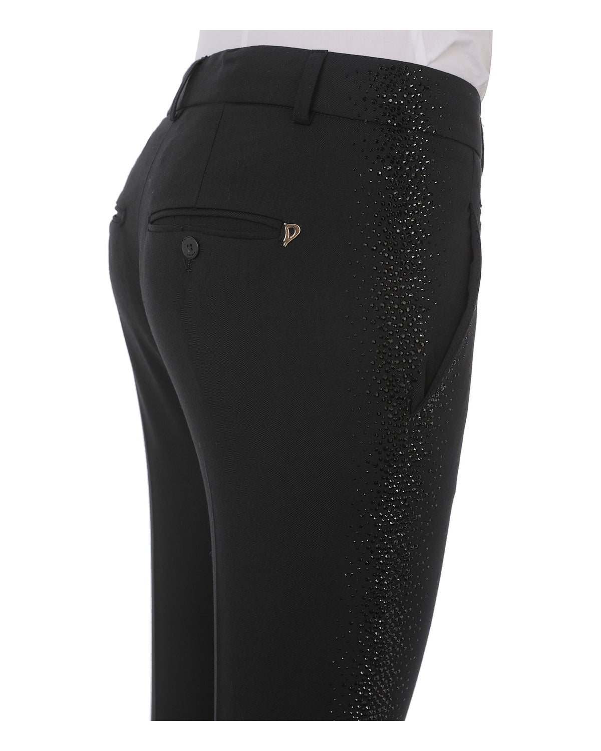 Dondup PERFECT Damen-Hose mit Strass schwarz Bild 3
