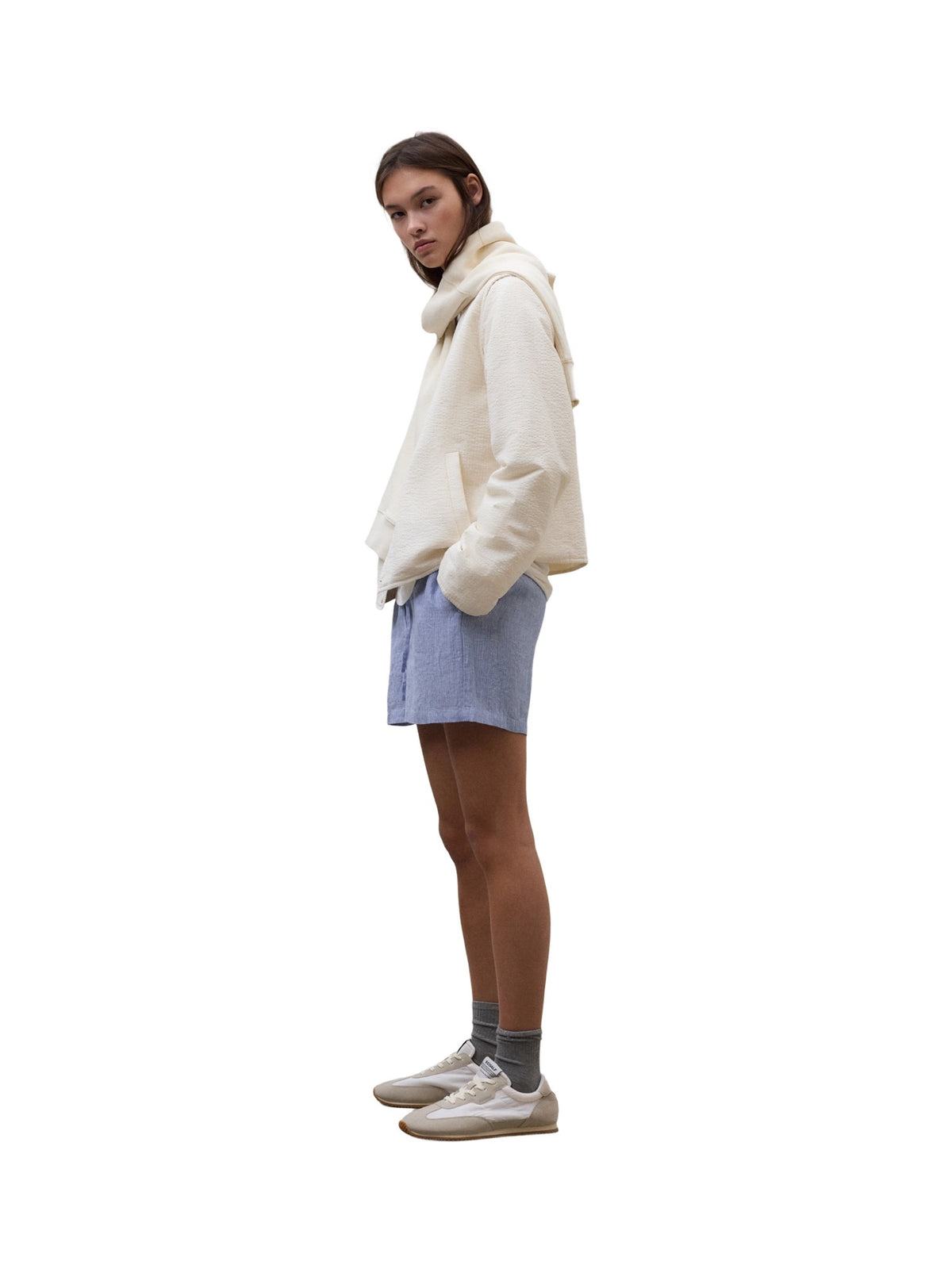Ecoalf Eras Stripes Hose Damen dunkelblau/weiss Bild 2