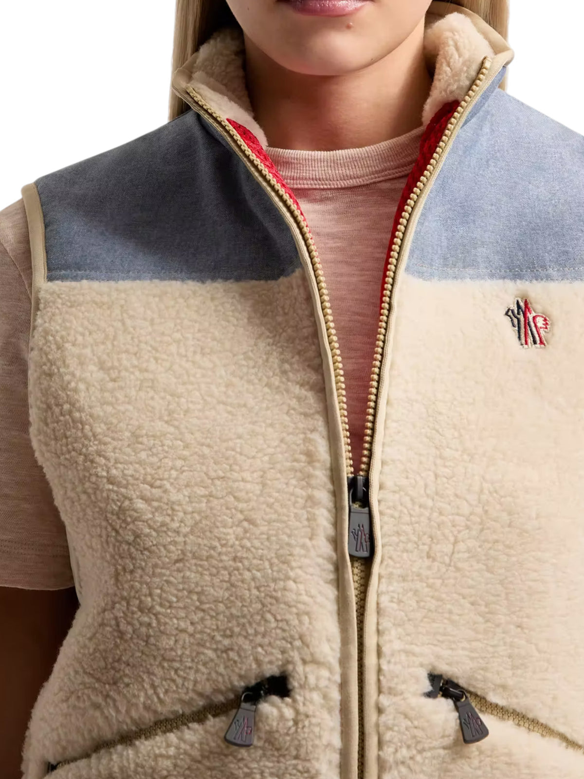 Moncler Badia Daunenweste Weste Damen beige beige Bild 5
