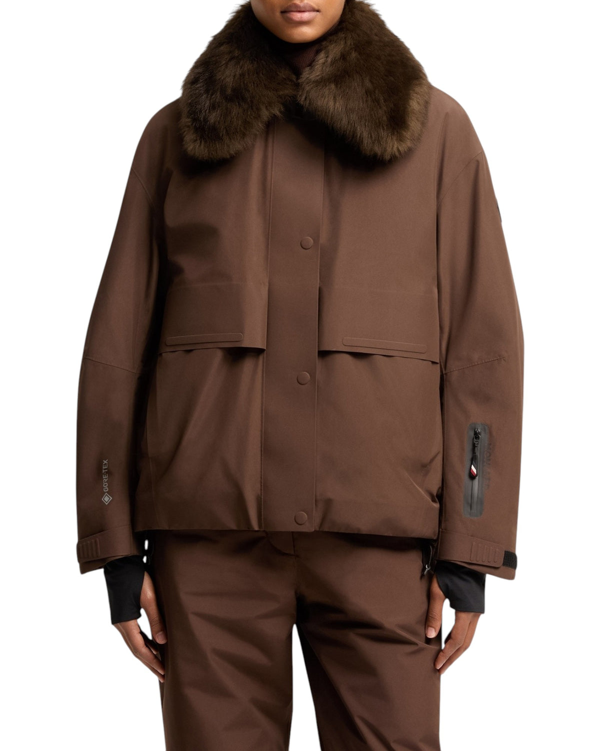 Moncler Caurel Jacket Skijacke Damen braun Bild 1