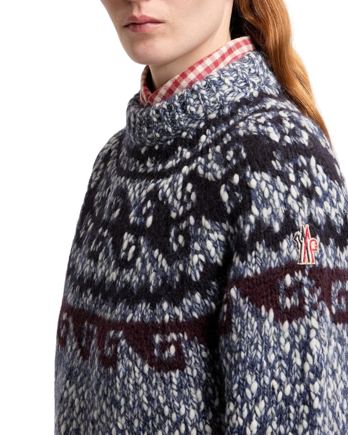Moncler Crew Neck Pullover Damen dunkelblau Bild 4