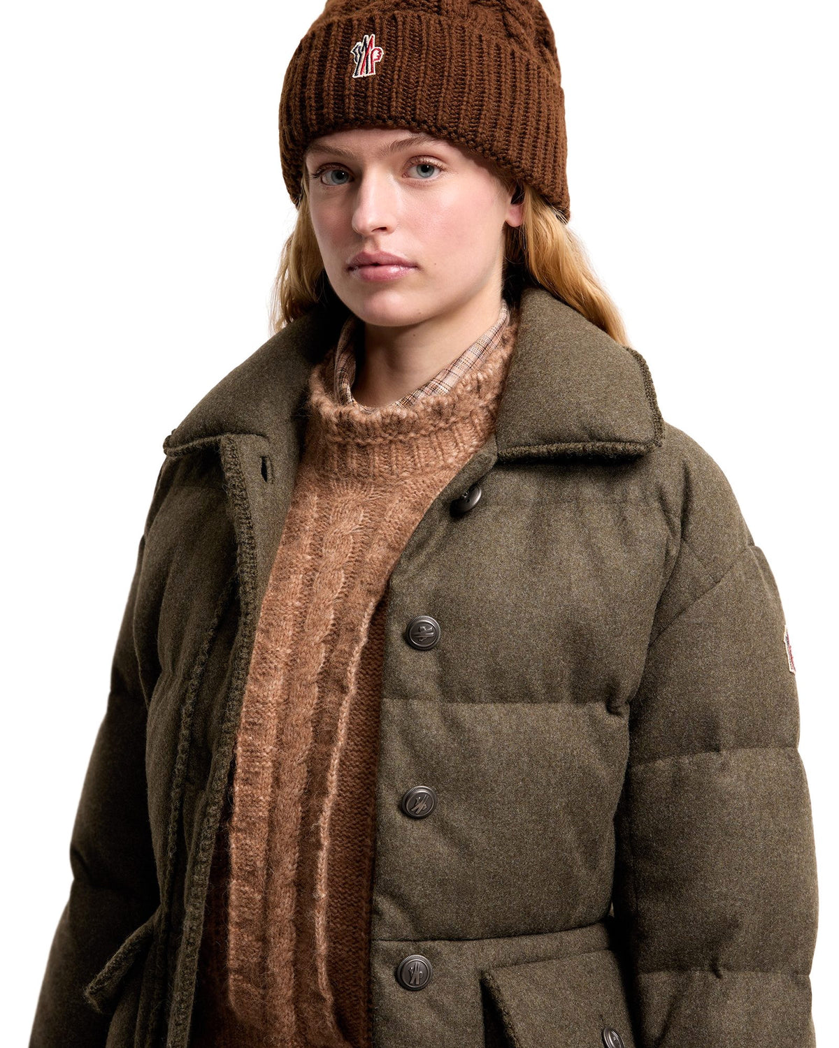 Moncler GRENOBLE Damen-Zopfstrickmütze - Moncler - MEINFREUDENHAUS