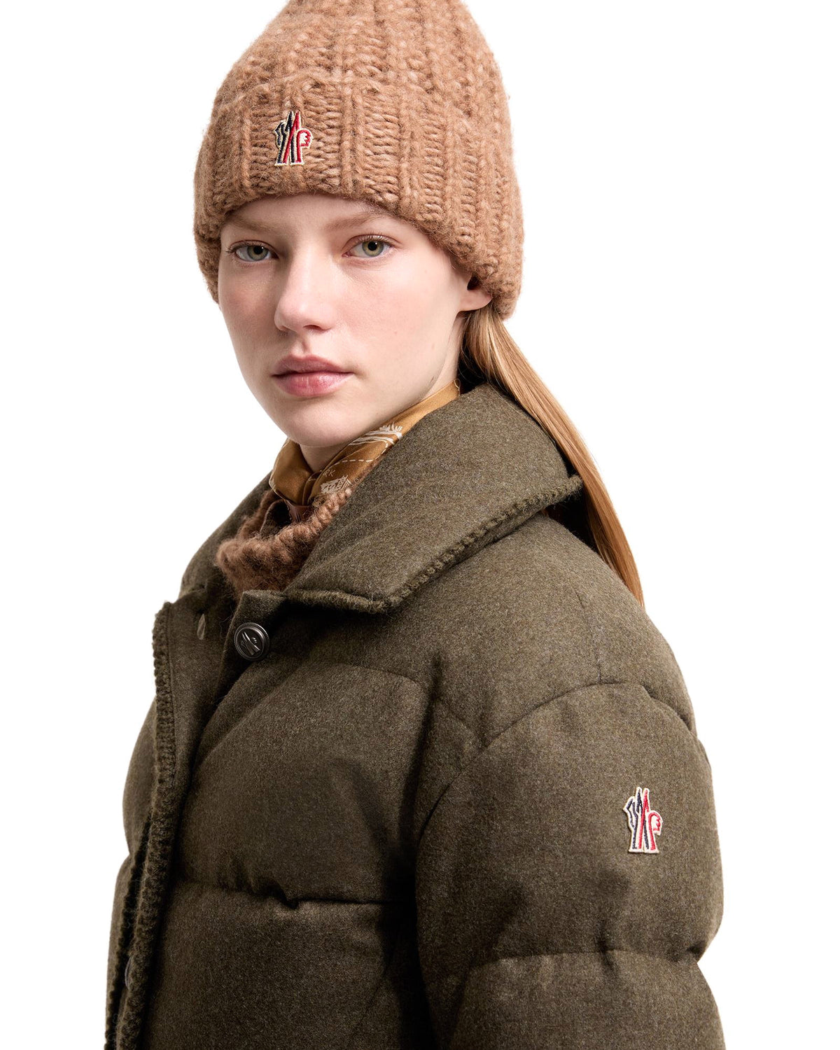 Moncler MONTEAIN Damen-Loden-Daunenjacke dunkelgrün Bild 3