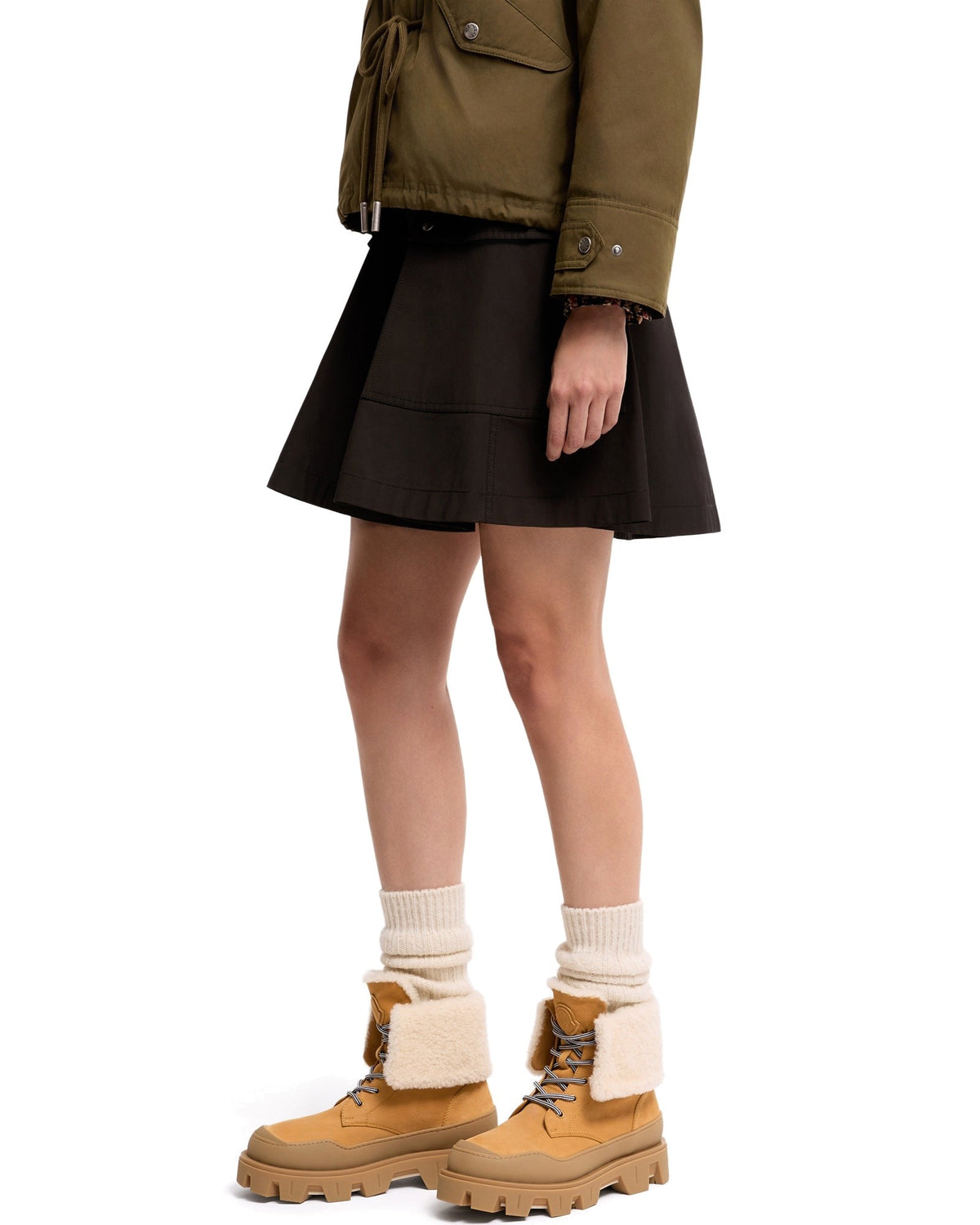 Moncler PEAK SNOWCAP Damen-Stiefeletten Dunkelgelb Bild 2
