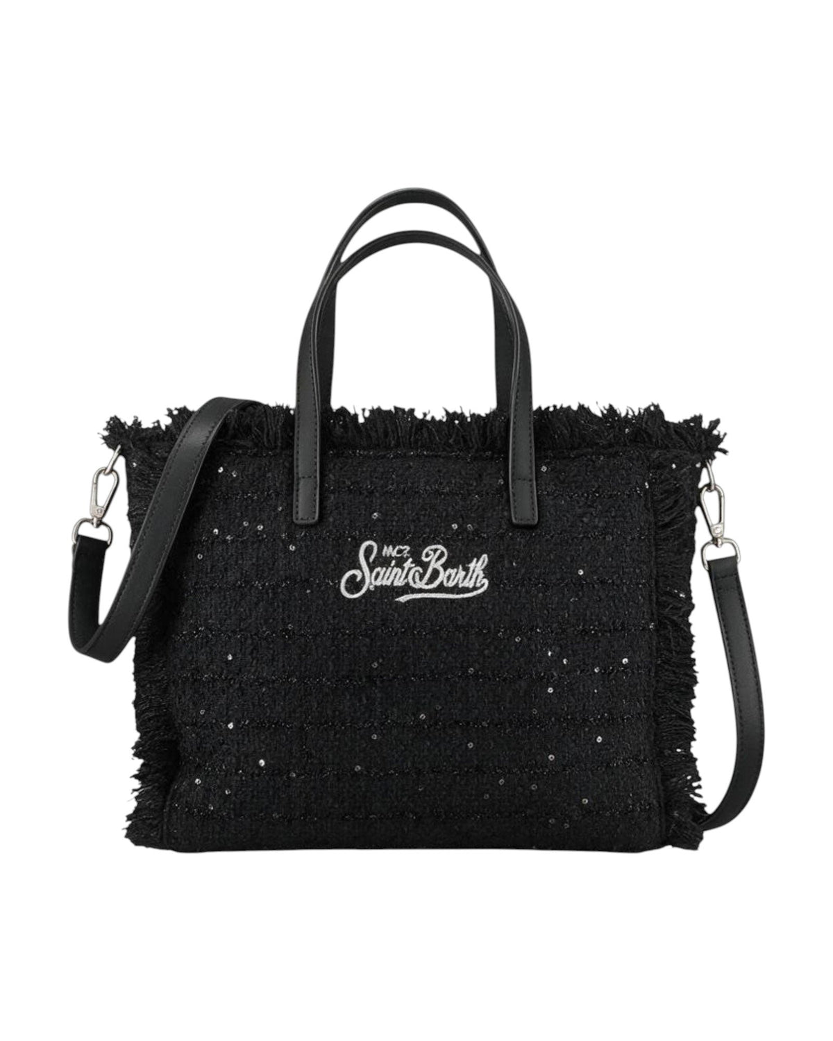 St. Barth Colette Damen-Handtasche Mini Paillettes weiss Bild 2