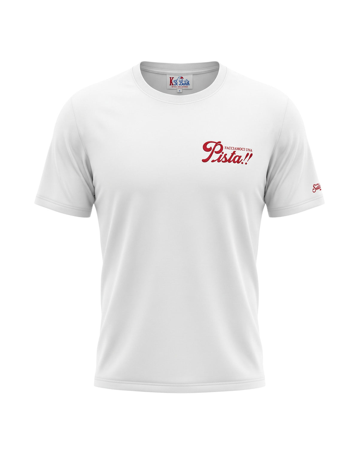 MC2 Saint Barth Arnott Warm Herren T-Shirt Facciamoci Pista Off-White Off-White Bild 1