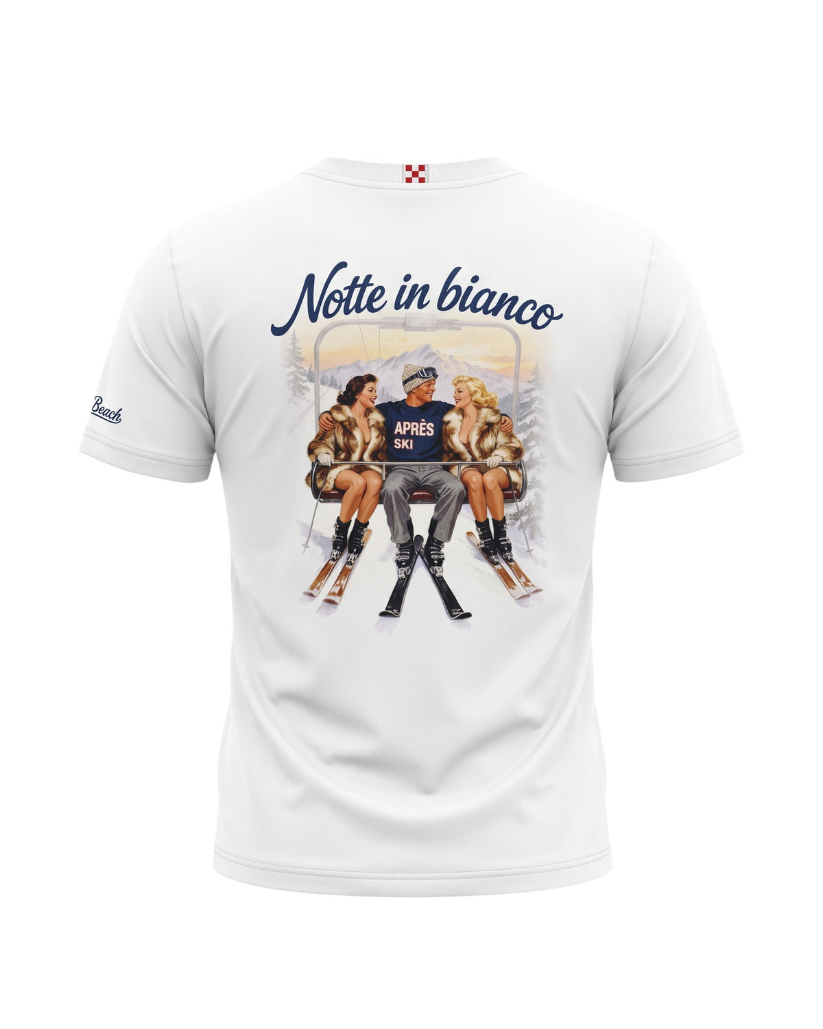 MC2 Saint Barth Arnott Warm Herren T-Shirt Notte Bianco Off-White Off-White Bild 3