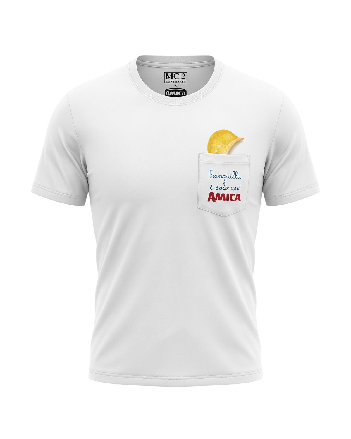 MC2 Saint Barth Connor Herren T-Shirt Amica Chips Solo Off-White Off-White Bild 1