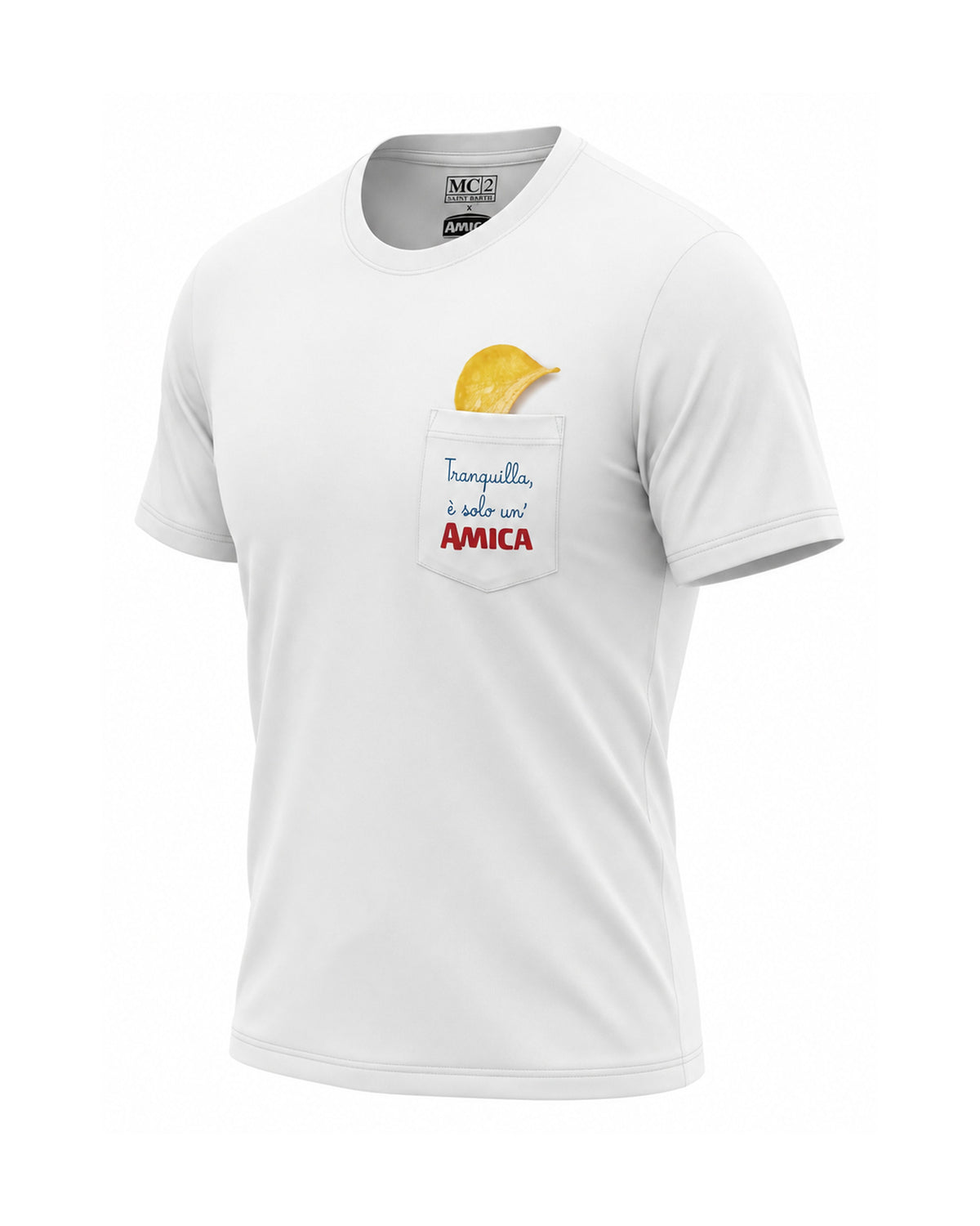 MC2 Saint Barth Connor Herren T-Shirt Amica Chips Solo Off-White Off-White Bild 2