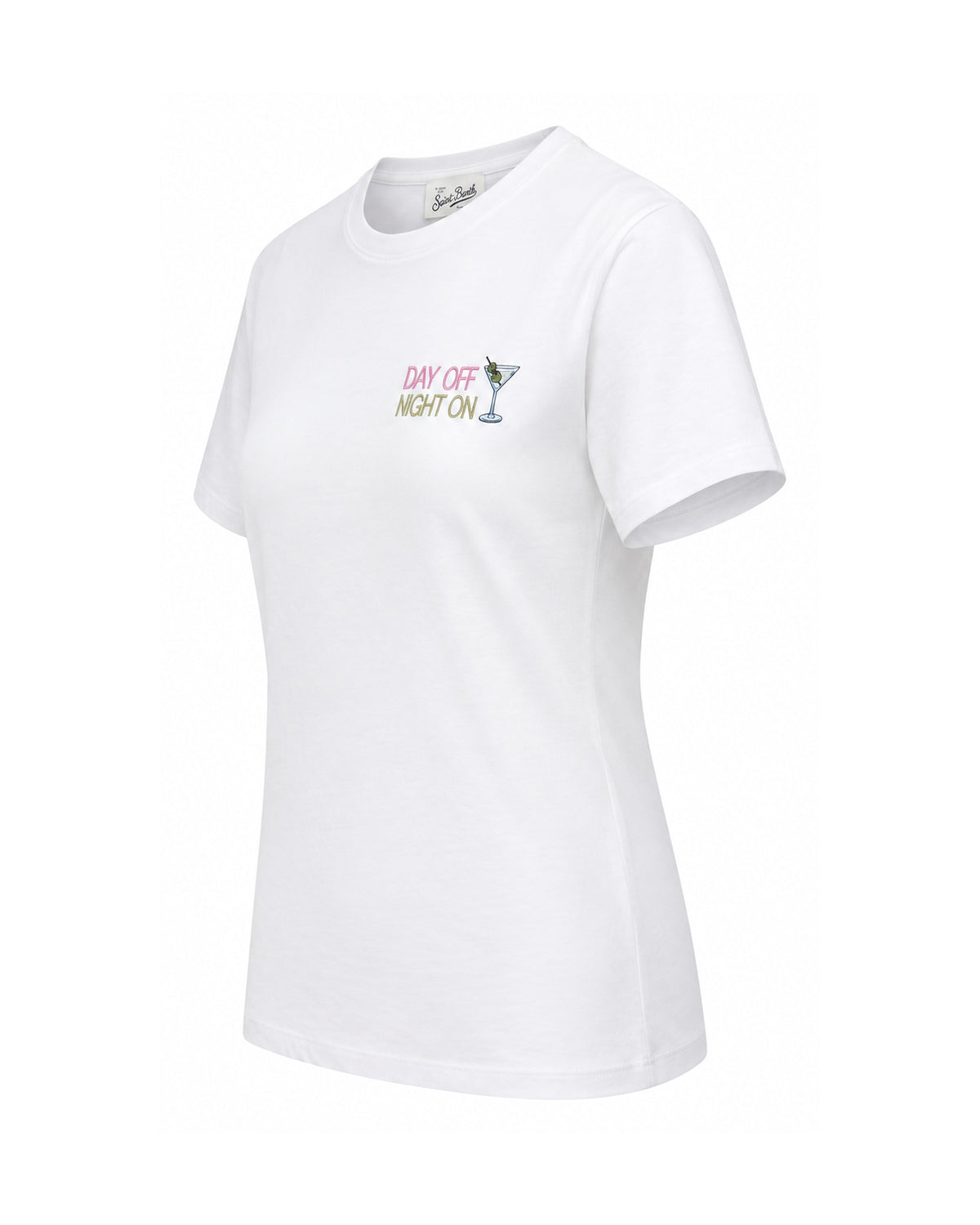 MC2 Saint Barth Emilie Damen T-Shirt Day Off Night On Off-White Off-White Bild 2
