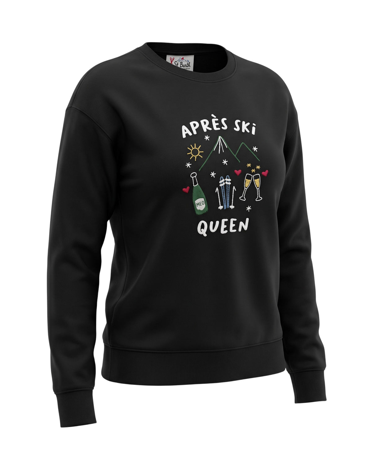 MC2 Saint Barth Stardust Damen Sweatshirt Après Ski Queen Schwarz Schwarz Bild 1
