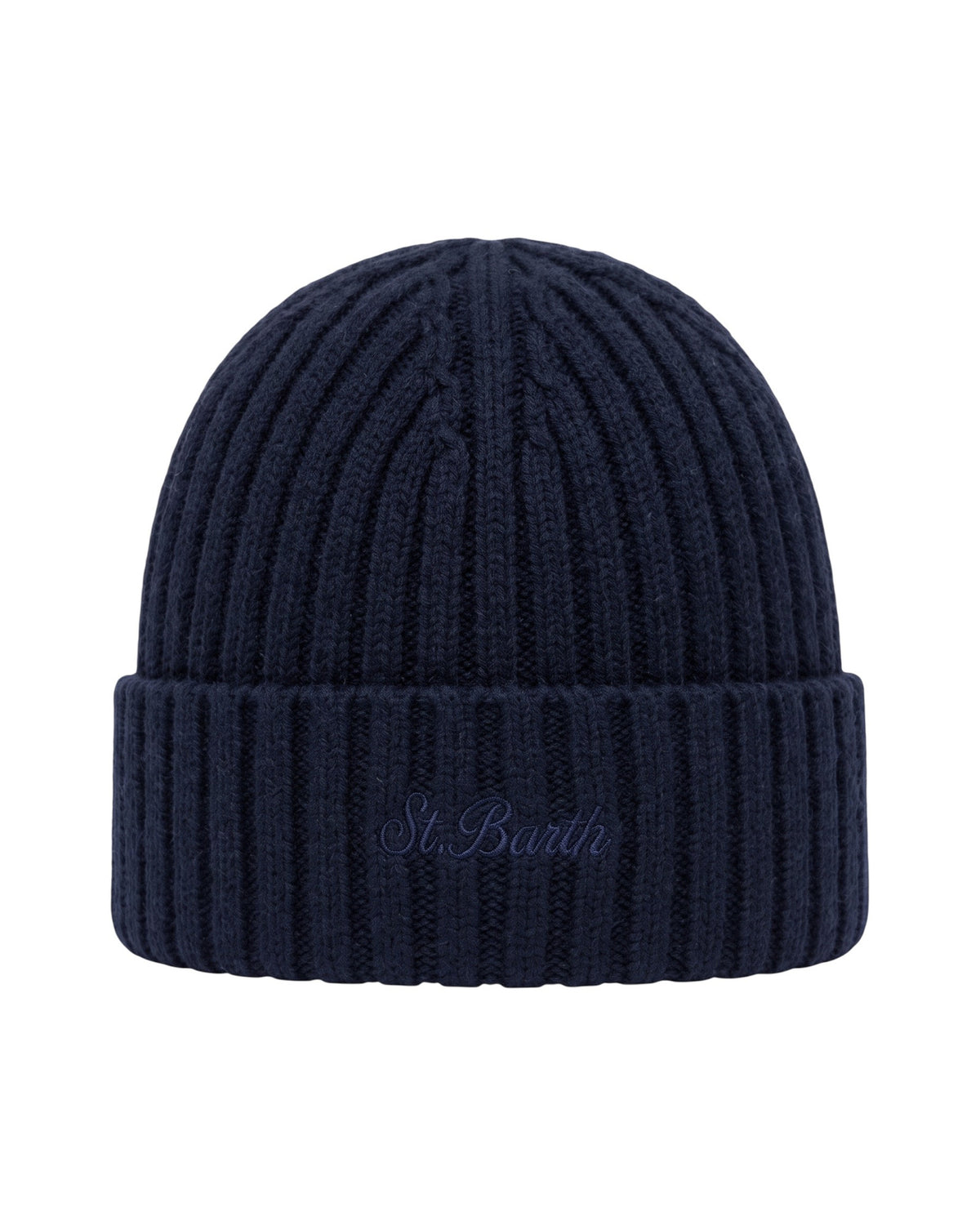 MC2 Saint Barth Wengen Herren Strickmütze aus Wolle Dunkelblau Dunkelblau Bild 1
