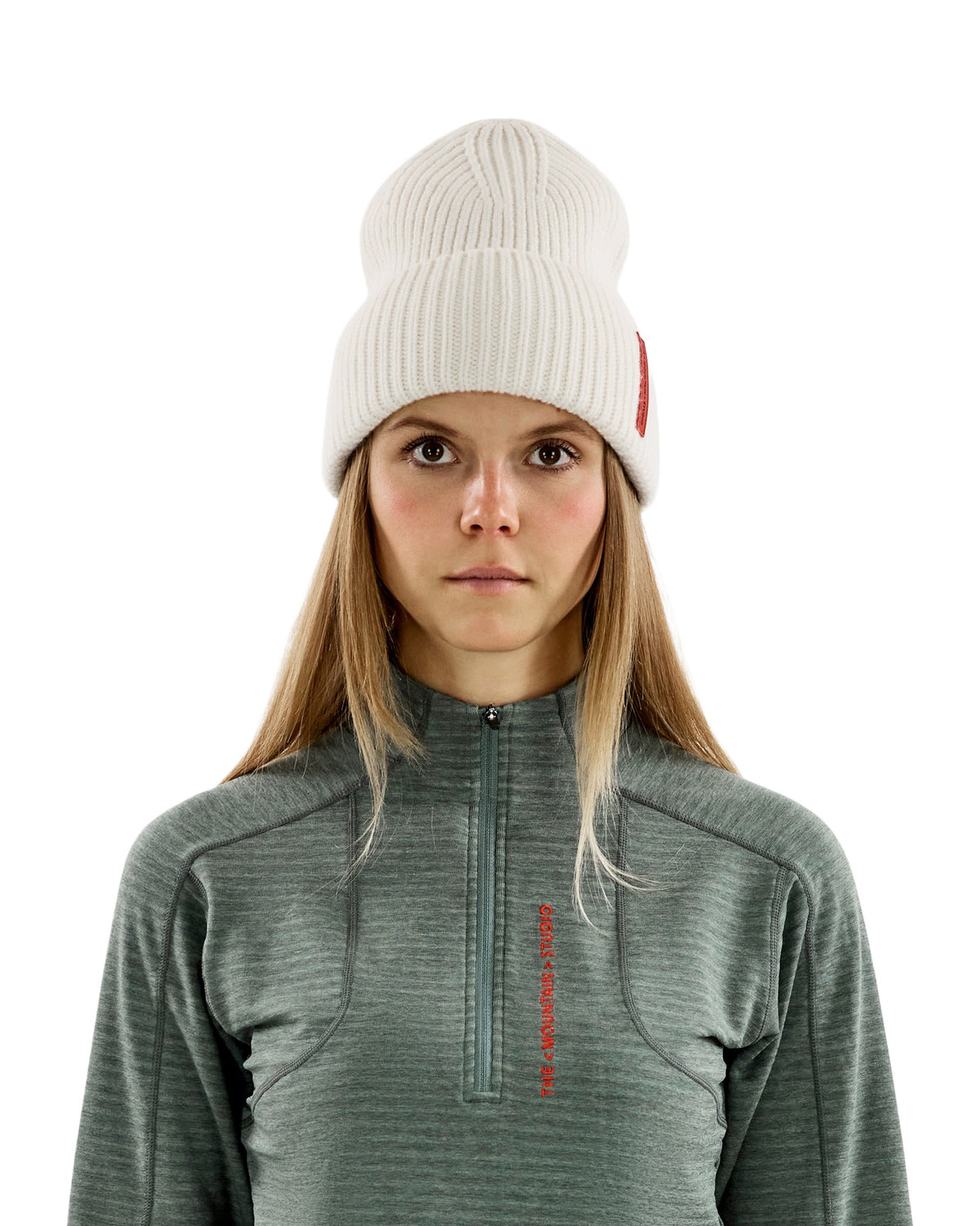 The Mountain Studio C-12 Are Unisex-Wollmütze – Almond Milk Off-White Bild 2