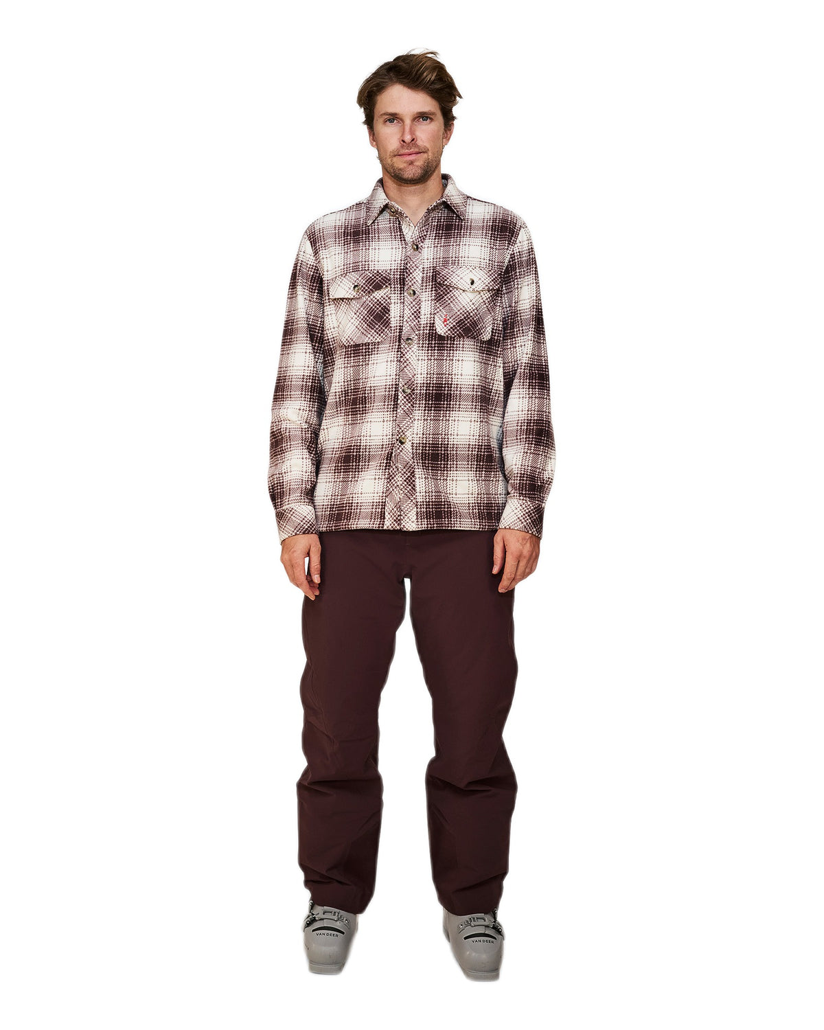 The Mountain Studio G-12 Herren-Fleecehemd – Fudge-Almond Milk hellbraun Bild 3