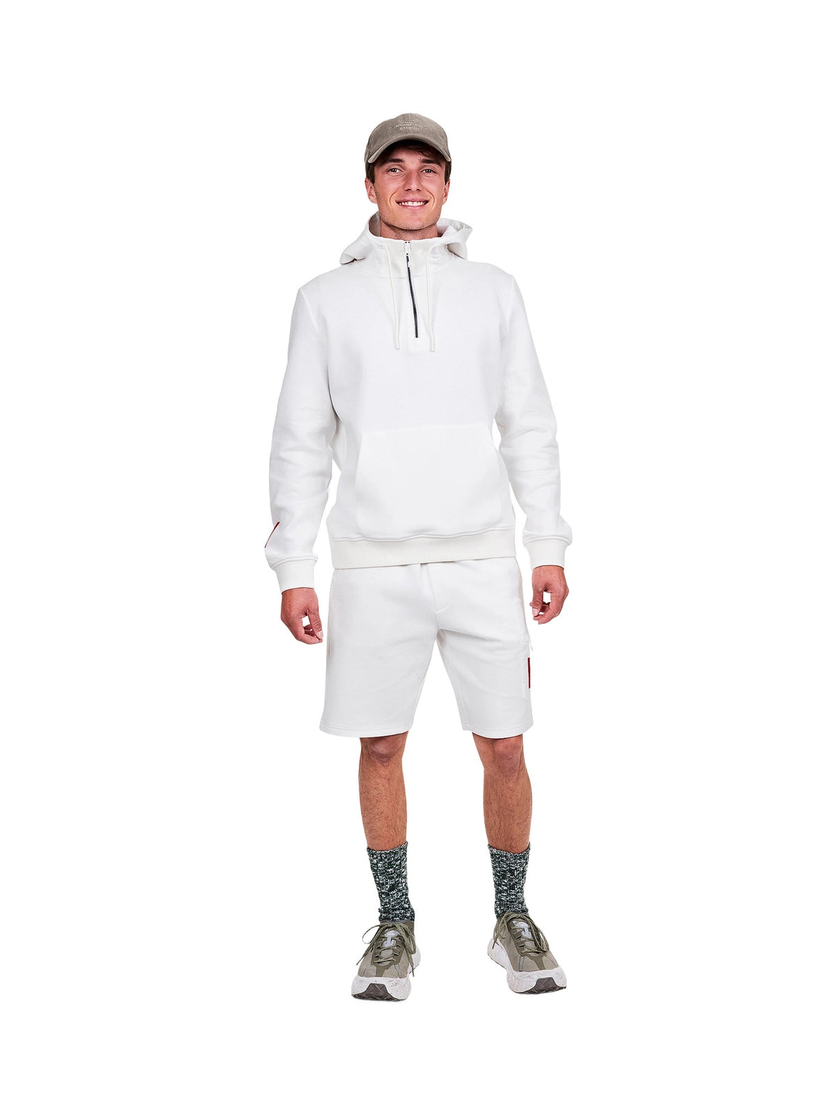 The Mountain Studio H-9 Half Zip Hood Herren weiss weiss Bild 1