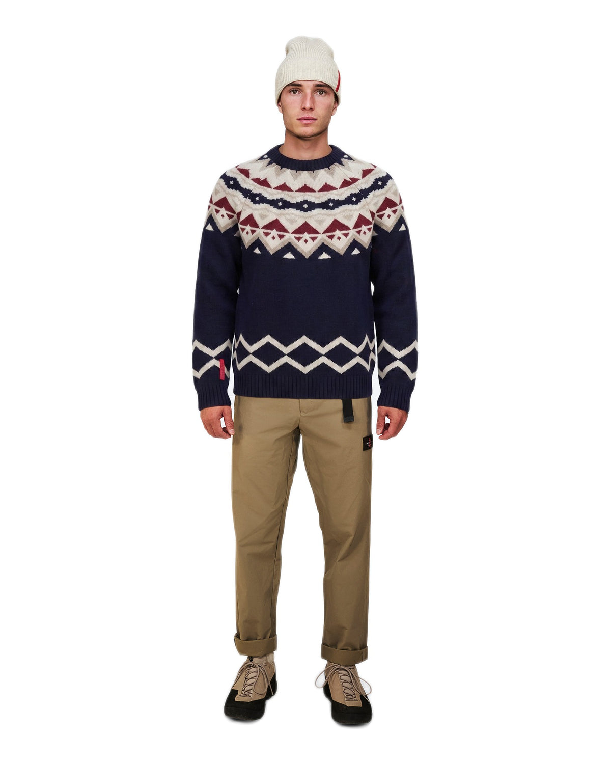 The Mountain Studio K-19 Herrenpullover – Almond Milk Off-White Bild 6