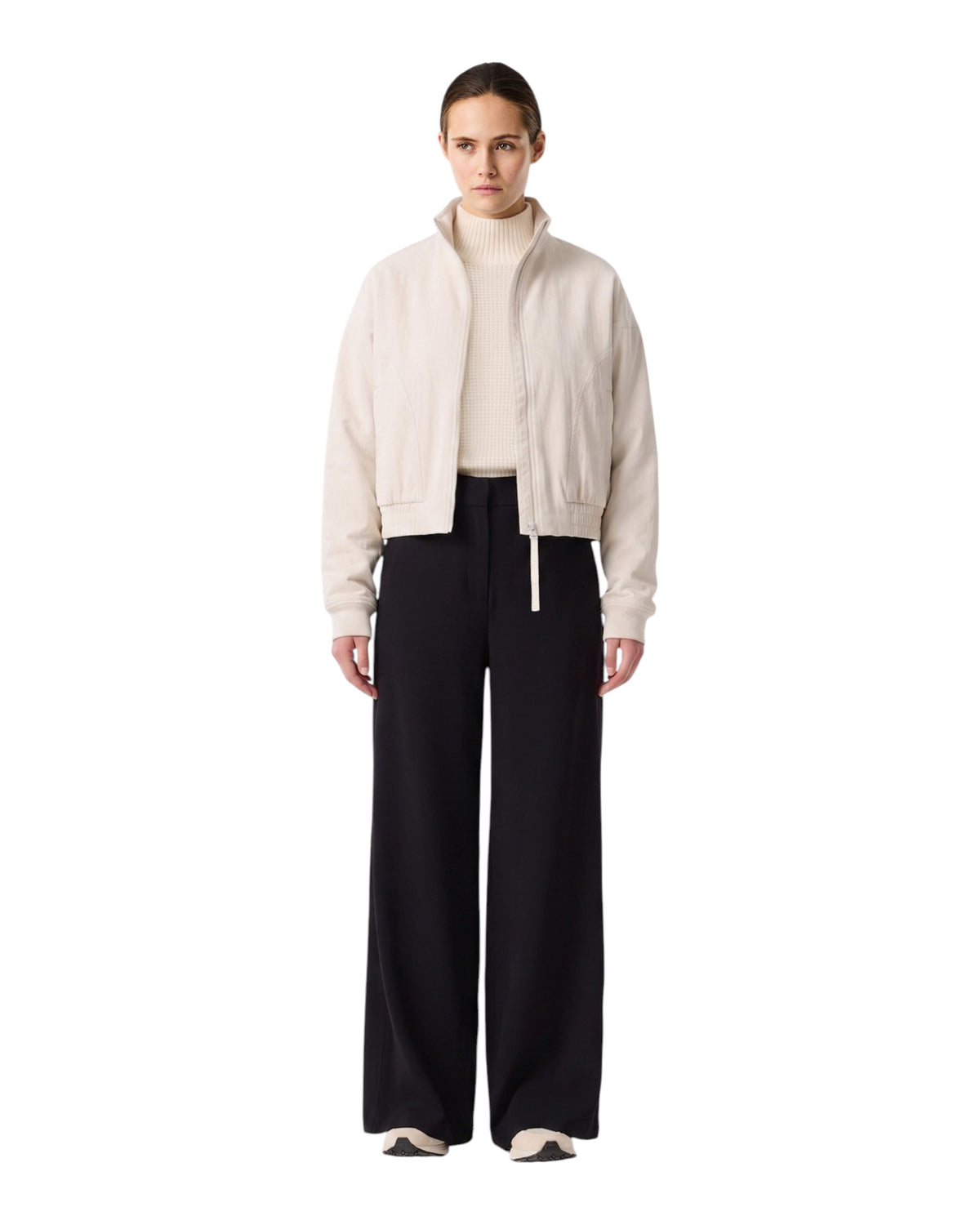 AlphaTauri Damen-Sweatjacke mit Stehkragen beige Bild 4
