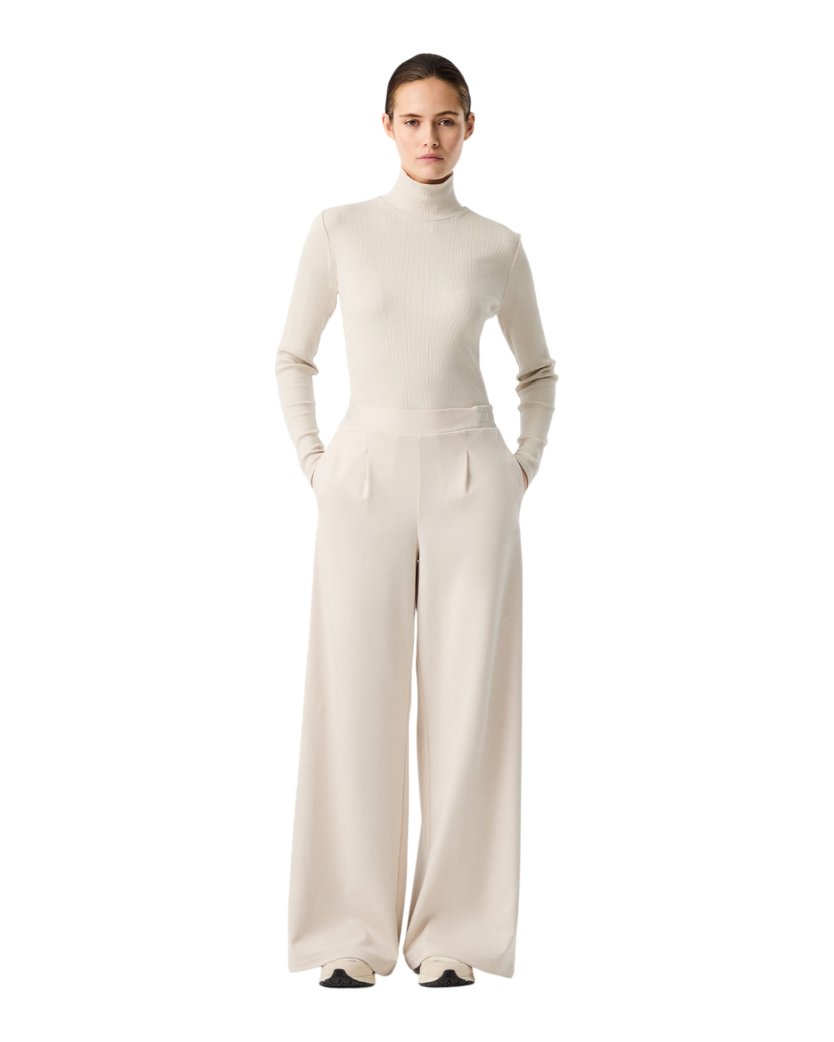 AlphaTauri Damenhose mit weitem Bein beige Bild 5