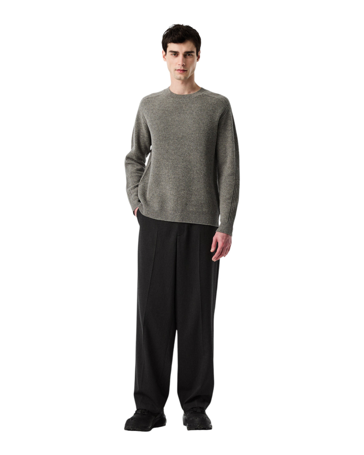AlphaTauri FREIMS Herrenpullover Dunkelgrau meliert Bild 5