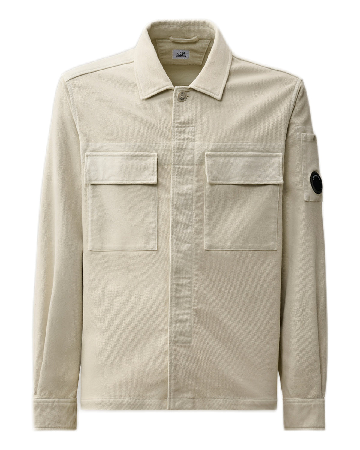 Moleskin Twill Overshirt Herren silver birch beige beige Bild 1