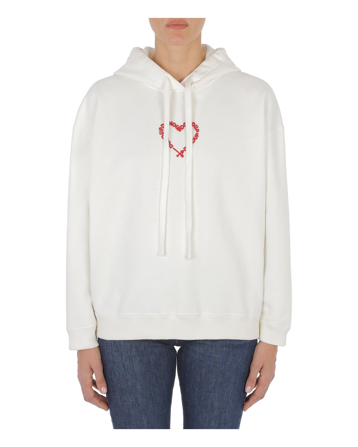 Dondup Damen-Oversize-Hoodie weiss Bild 1