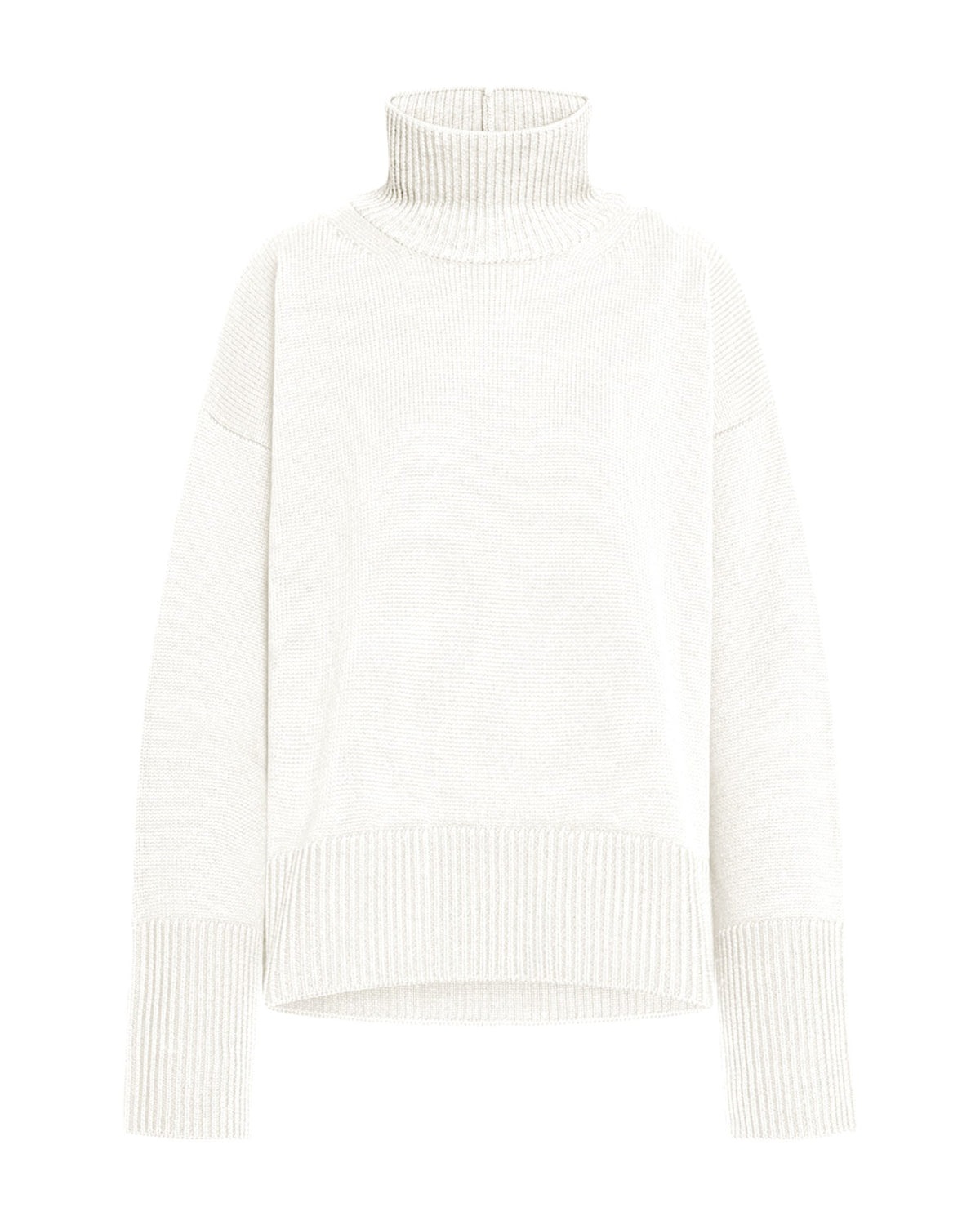 Dondup Damen-Oversize-Rollkragenpullover aus Wolle weiss Bild 1