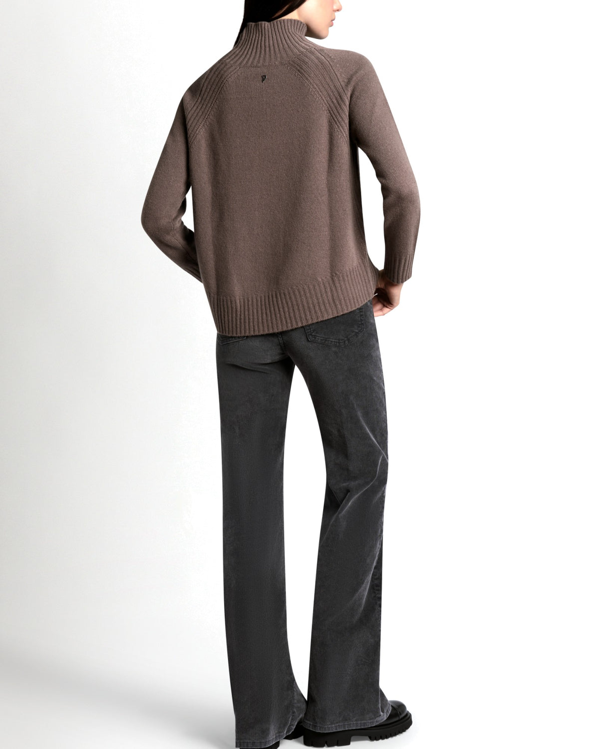 Dondup Damen-Rollkragenpullover aus Wolle und Kaschmir dunkelbraun Bild 4