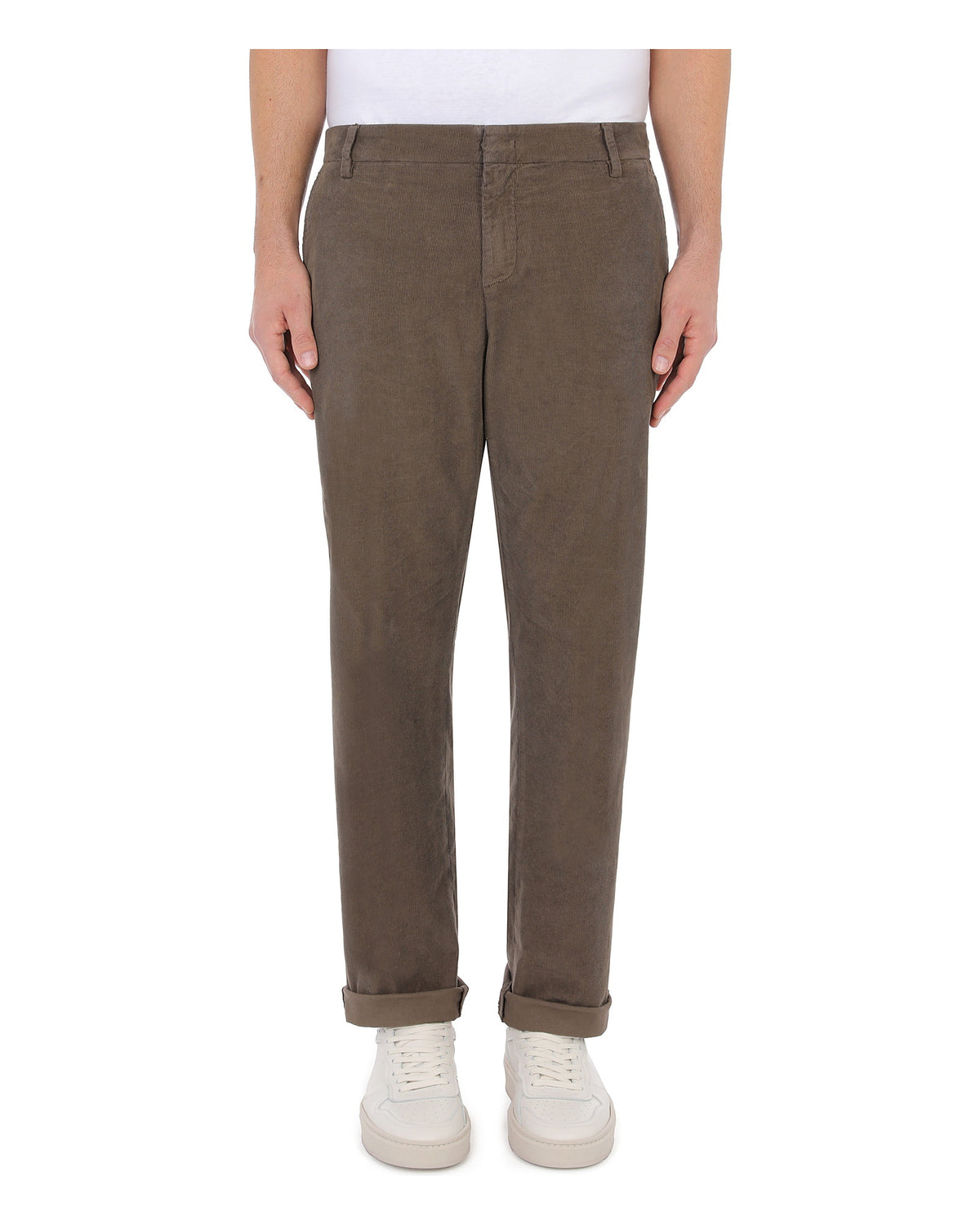 Dondup GAUBERT Herren-Samthose hellbraun Bild 1