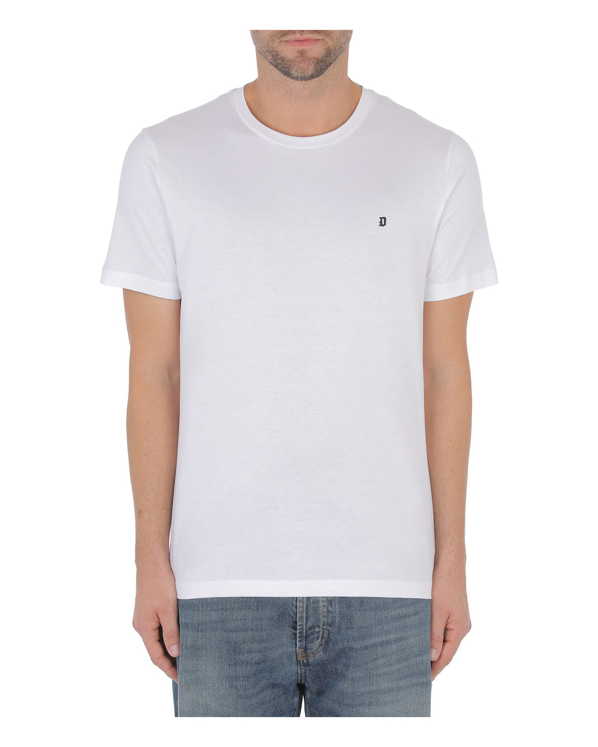 Dondup Herren-T-Shirt mit D-Logo weiss Bild 1