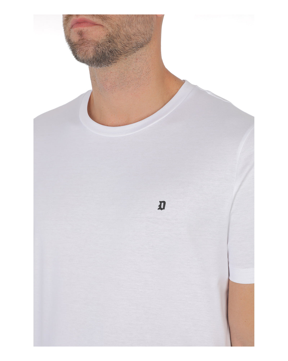 Dondup Herren-T-Shirt mit D-Logo weiss Bild 3