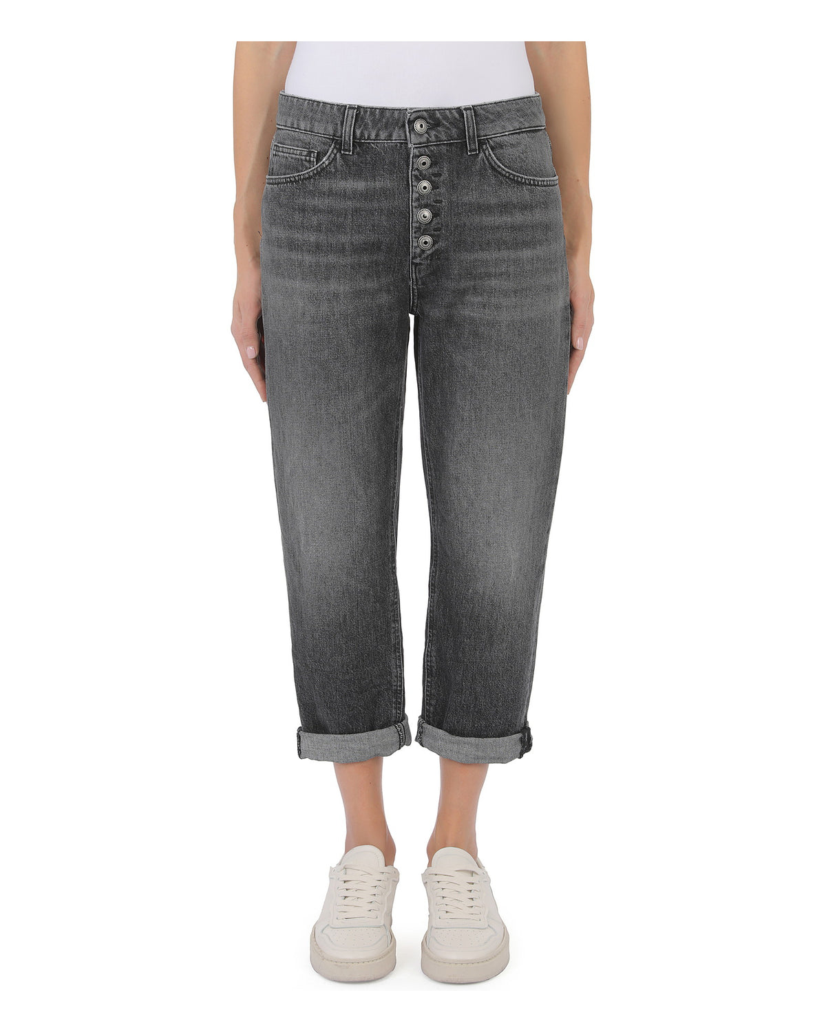KOONS DENIM PANT WITH JEWEL BUTTONS schwarz schwarz Bild 1