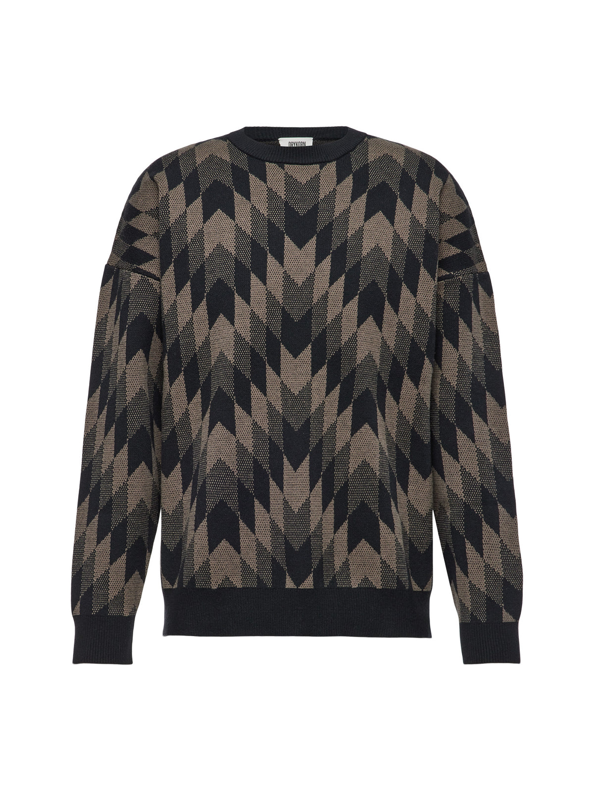 Drykorn Neelio Strickpullover Herren schwarz/braun Bild 1