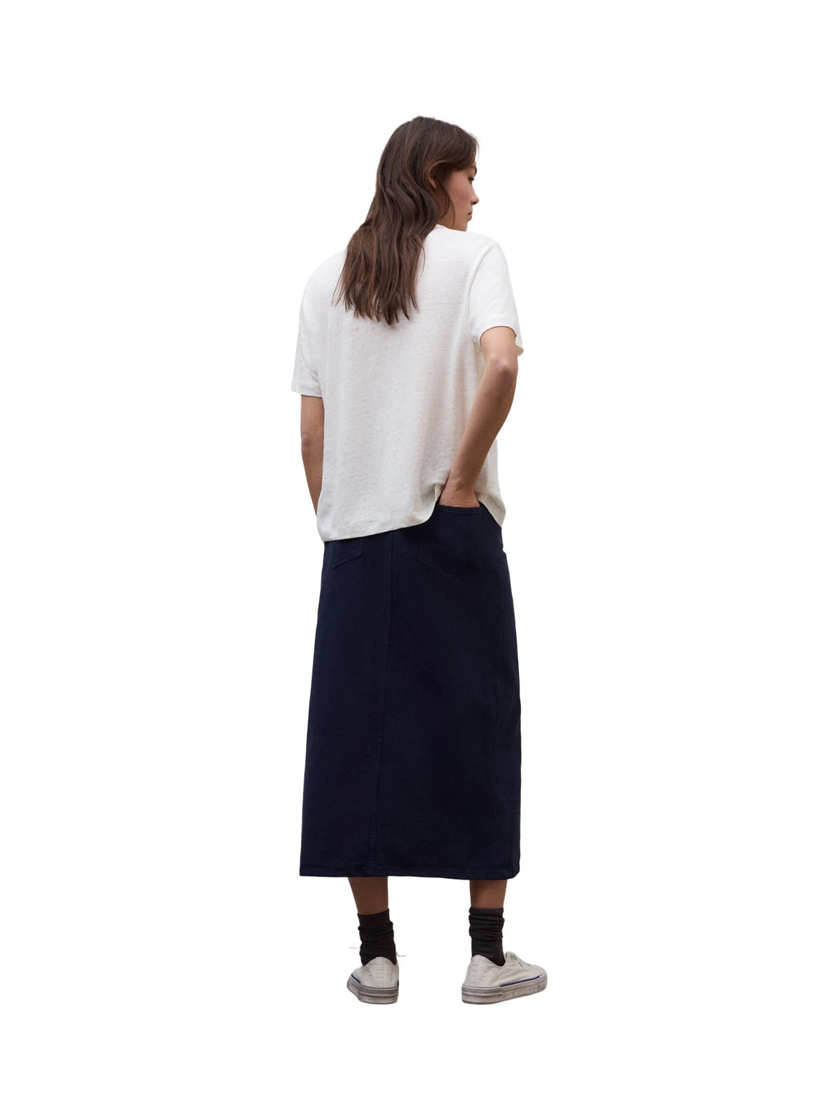 Ecoalf Troms T-Shirt Damen dunkelblau/weiss Bild 3