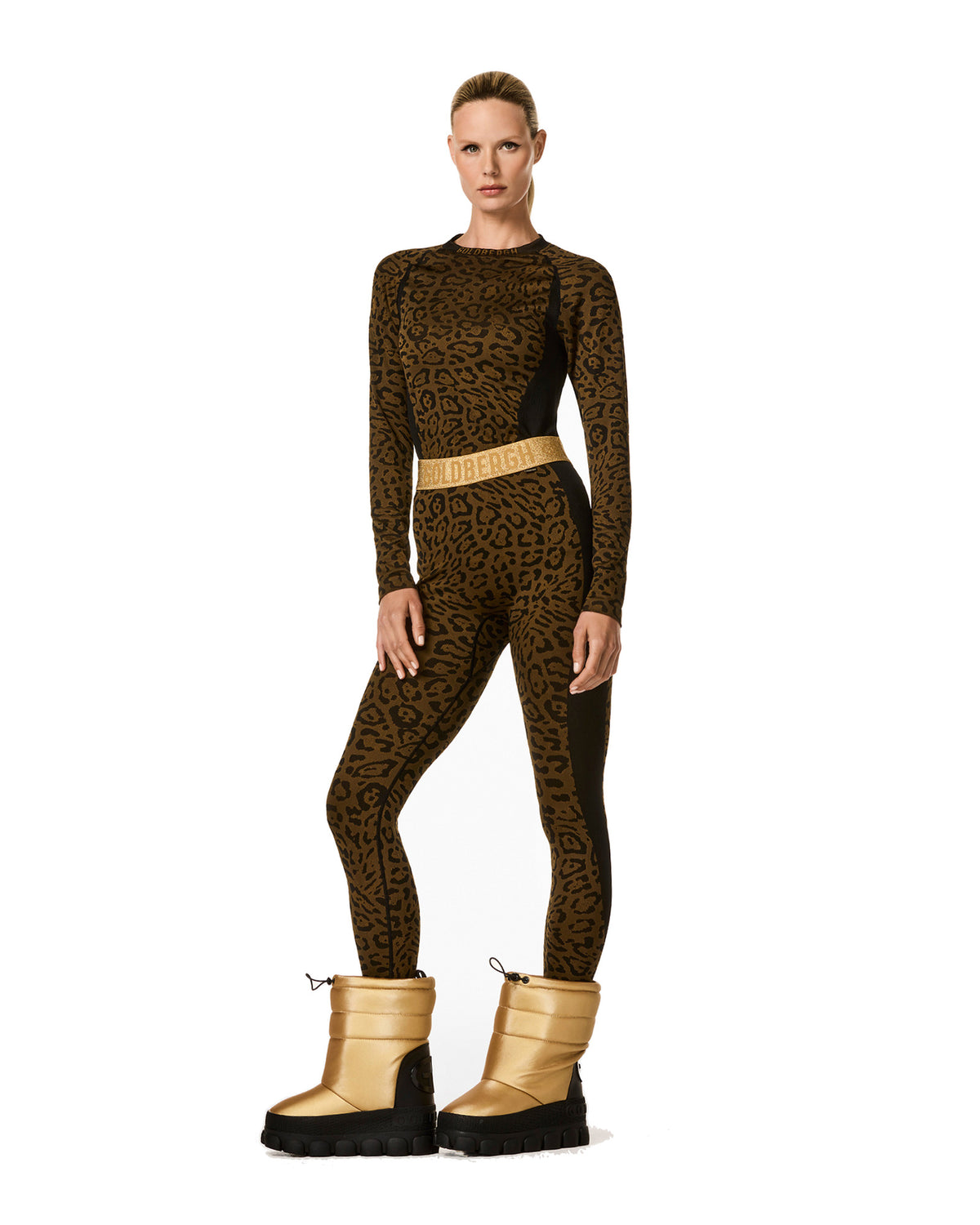 Goldbergh FELINE Damen-Skiunterhemd schwarz/braun Bild 2