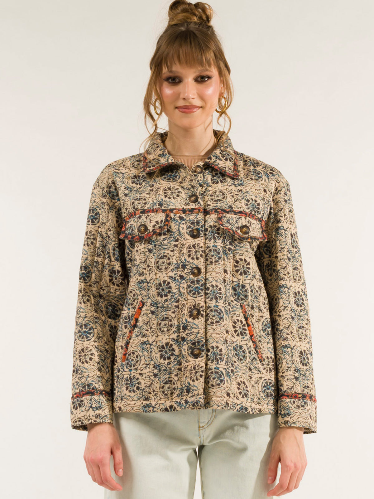 Kontatto Overshirt Damen gemustert gemustert Bild 1