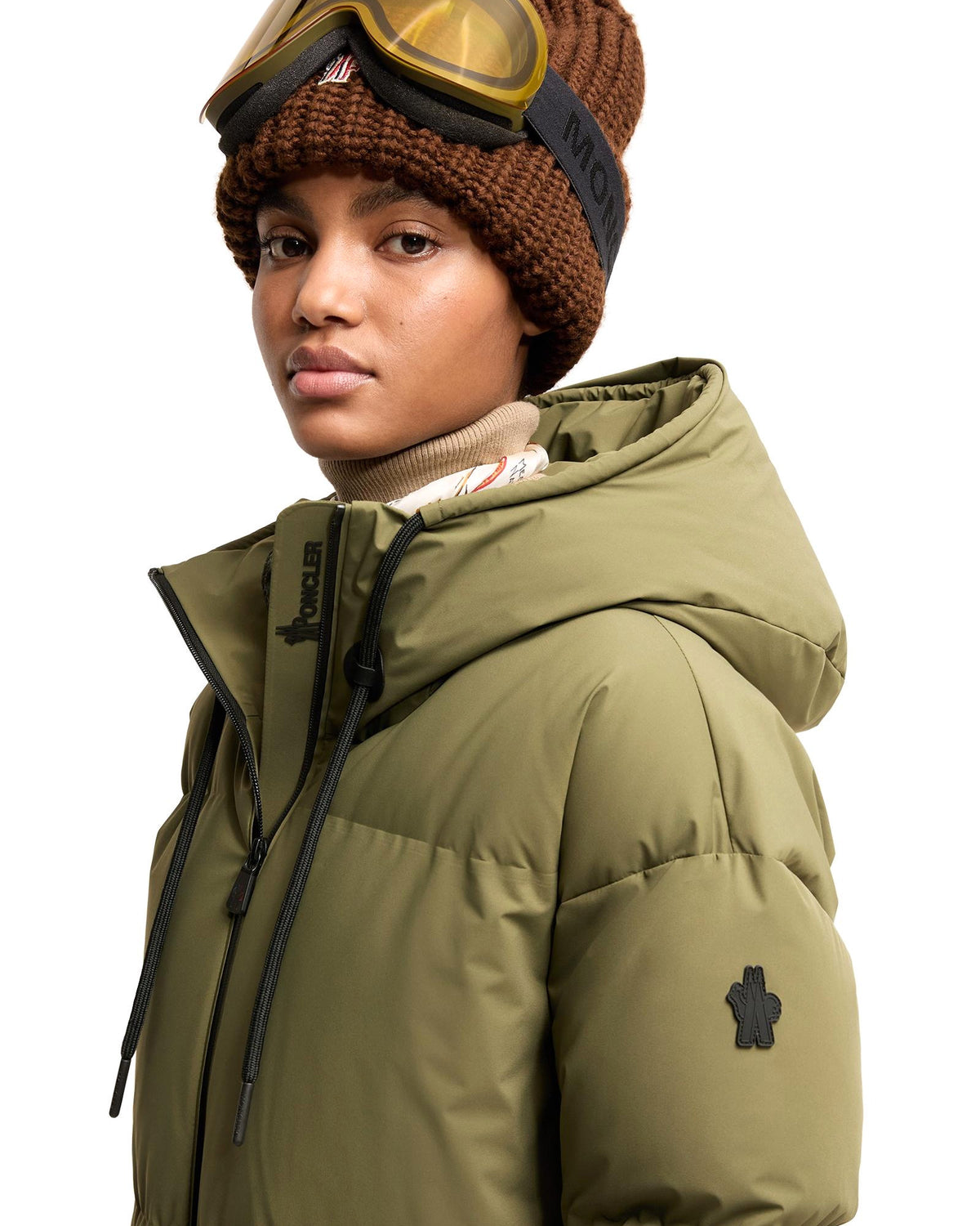 Moncler ALLESAZ Damen-Skijacke olivgrün Bild 3