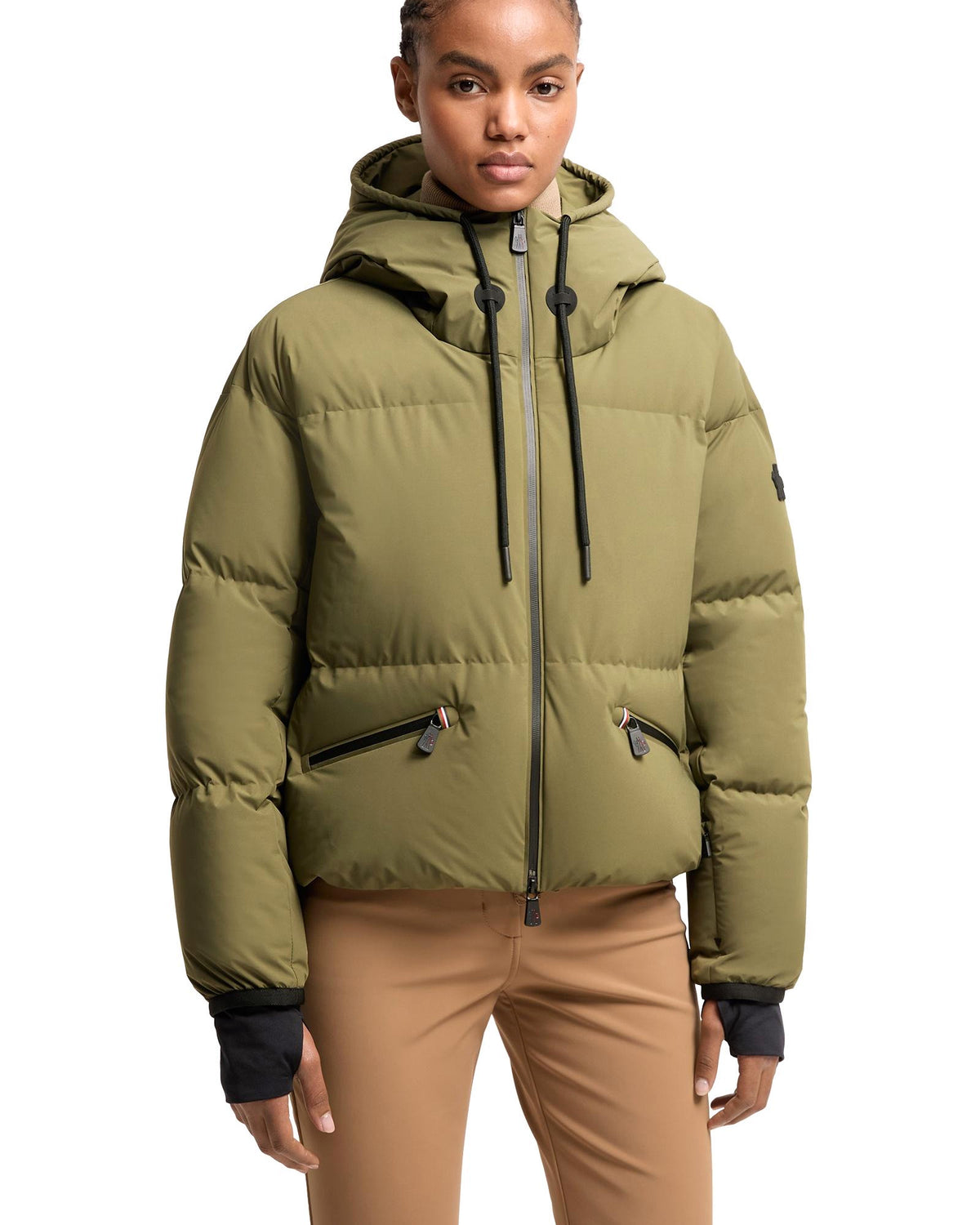 Moncler ALLESAZ Damen-Skijacke olivgrün Bild 4