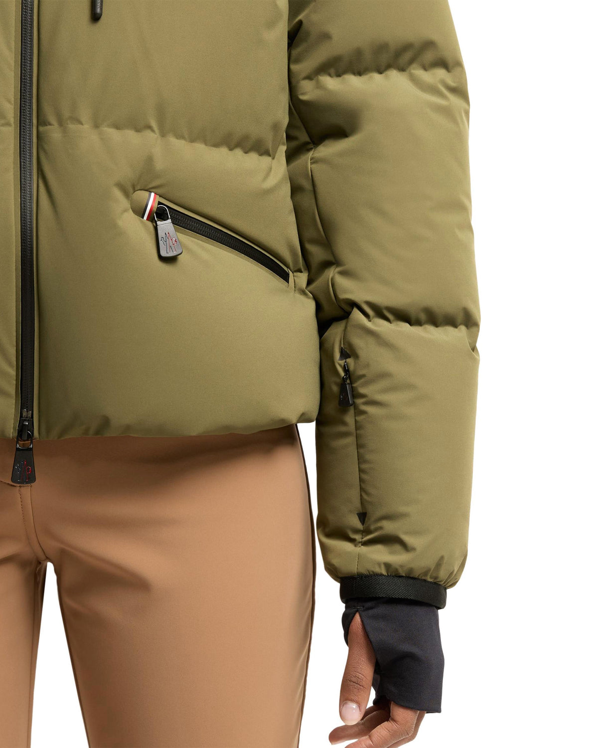 Moncler ALLESAZ Damen-Skijacke olivgrün Bild 9