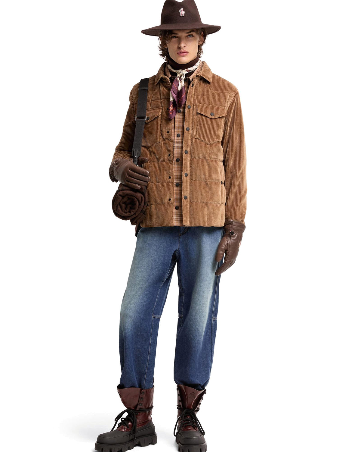 Moncler GELT Herren-Daunenhemdjacke Bronze Bild 2