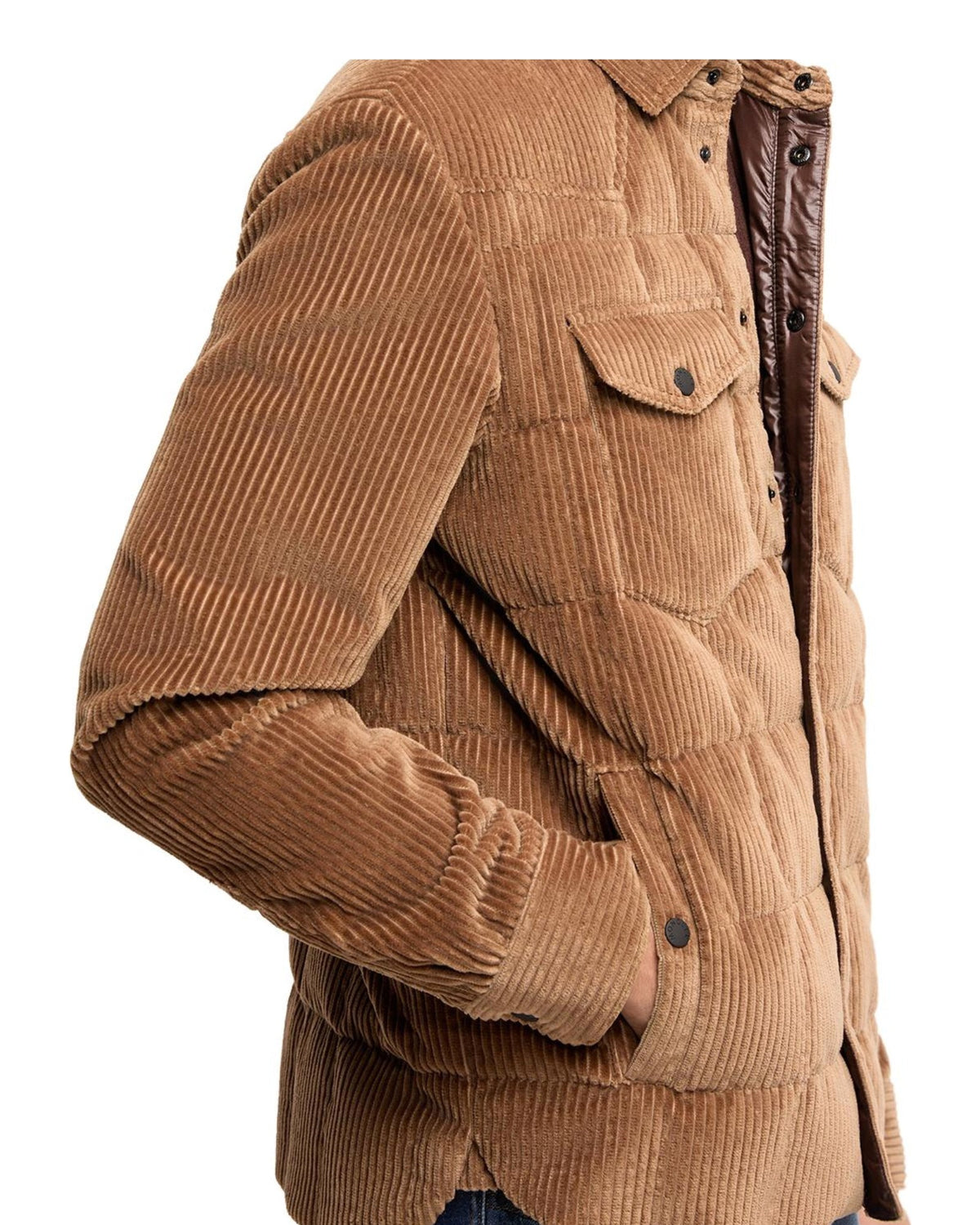 Moncler GELT Herren-Daunenhemdjacke Bronze Bild 6
