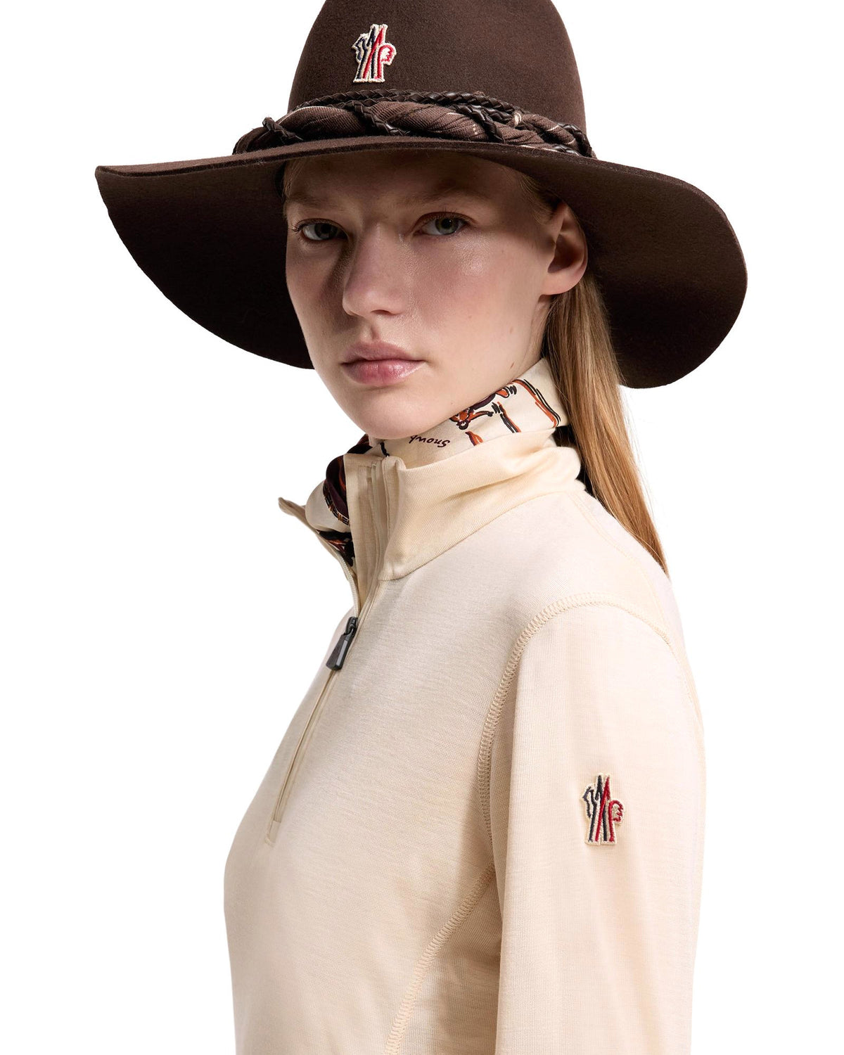 Moncler GRENOBLE Damen-Woll-Seiden-Baselayer Off-White Bild 3