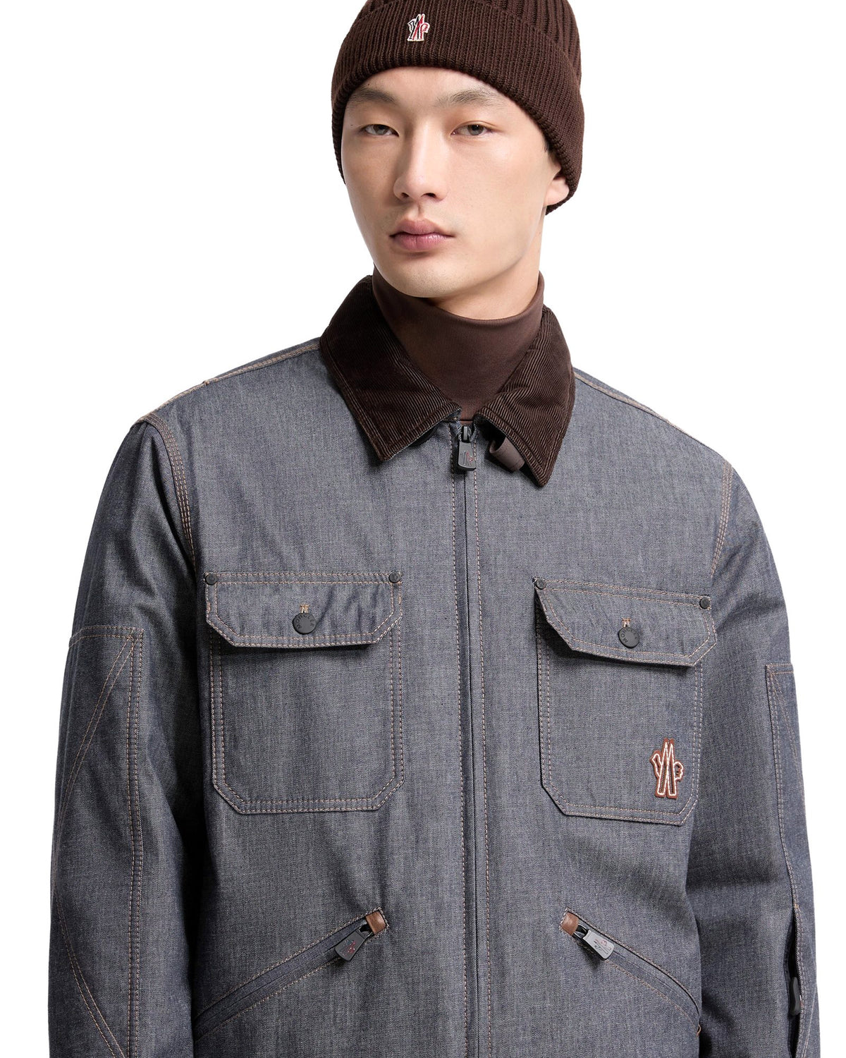 Moncler GRENOBLE Herren-Wollmütze hellbraun Bild 2