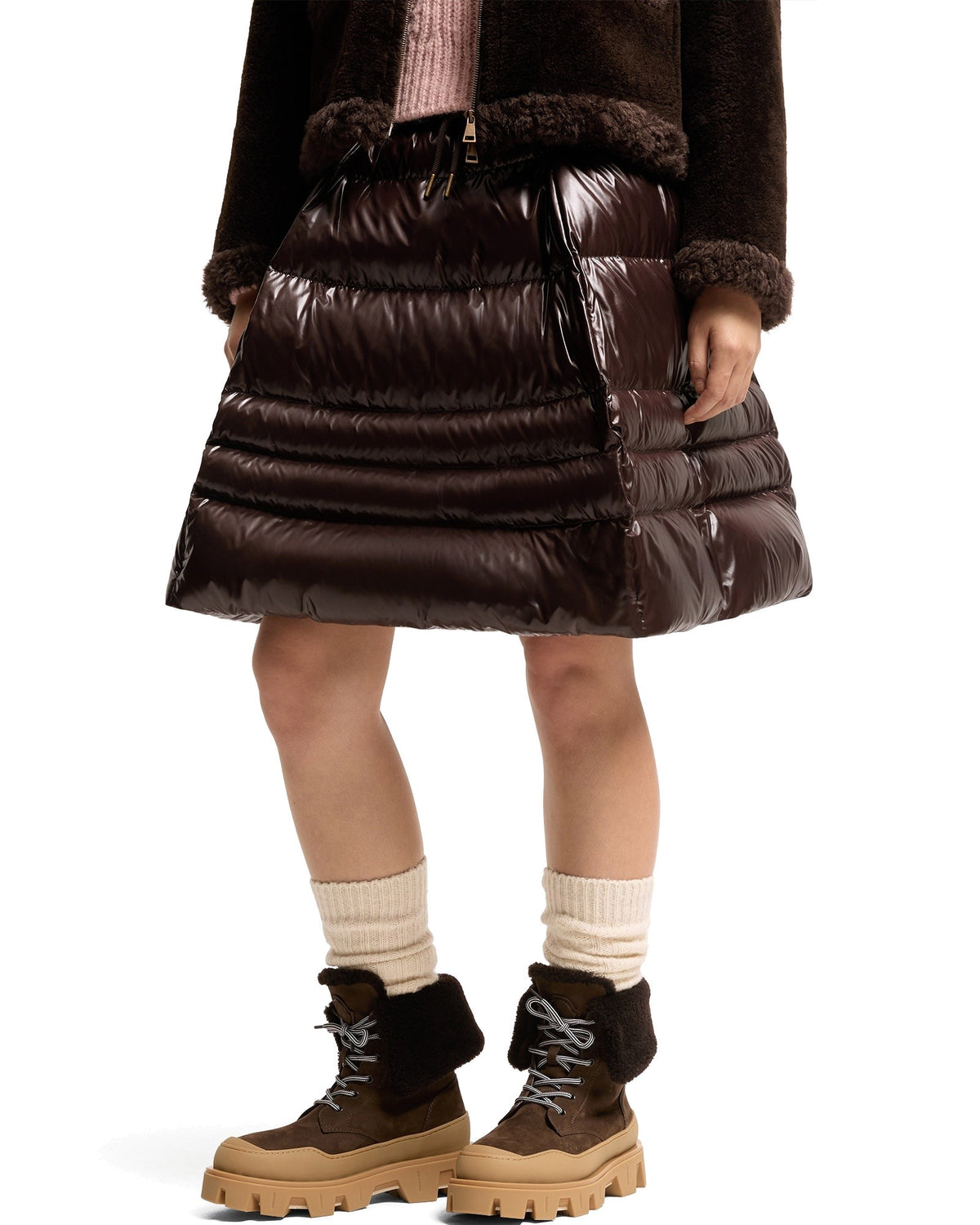 Moncler PEAK SNOWCAP Damen-Stiefeletten Dunkelgelb Bild 9