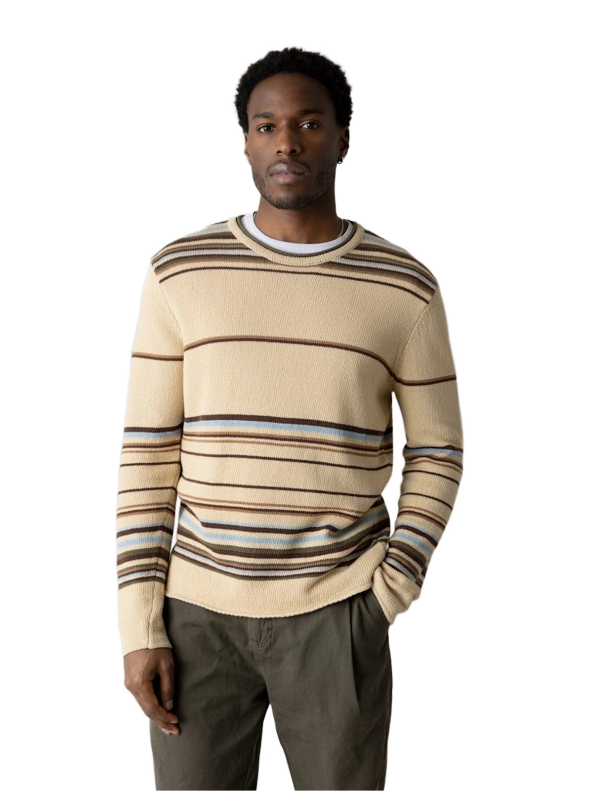 MMGLebron Stripe Pullover beige Bild 2