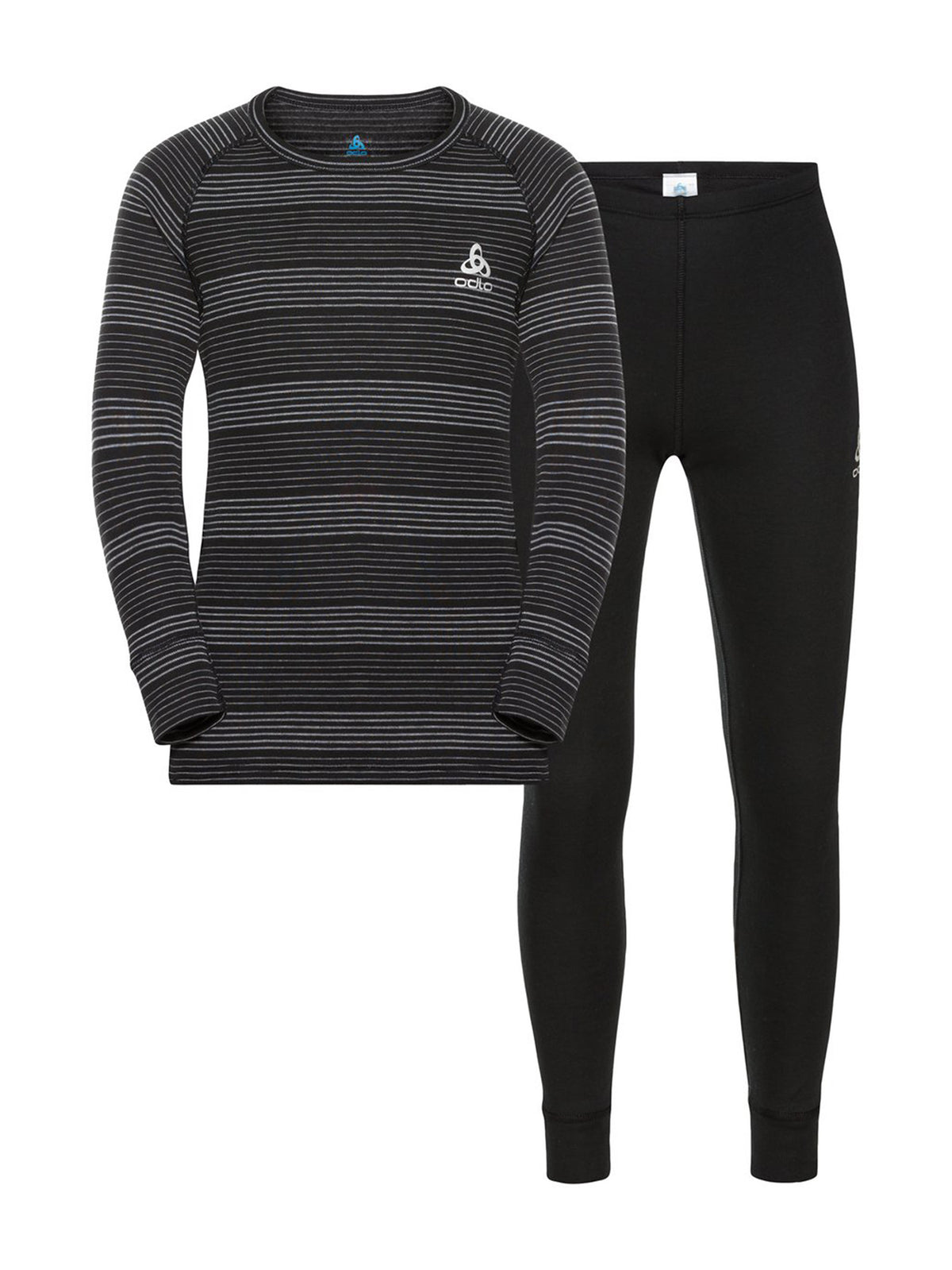 Odlo Active Warm Eco Base Layer Set Skiunterwäsche Kinder schwarz/grau schwarz/grau Bild 1