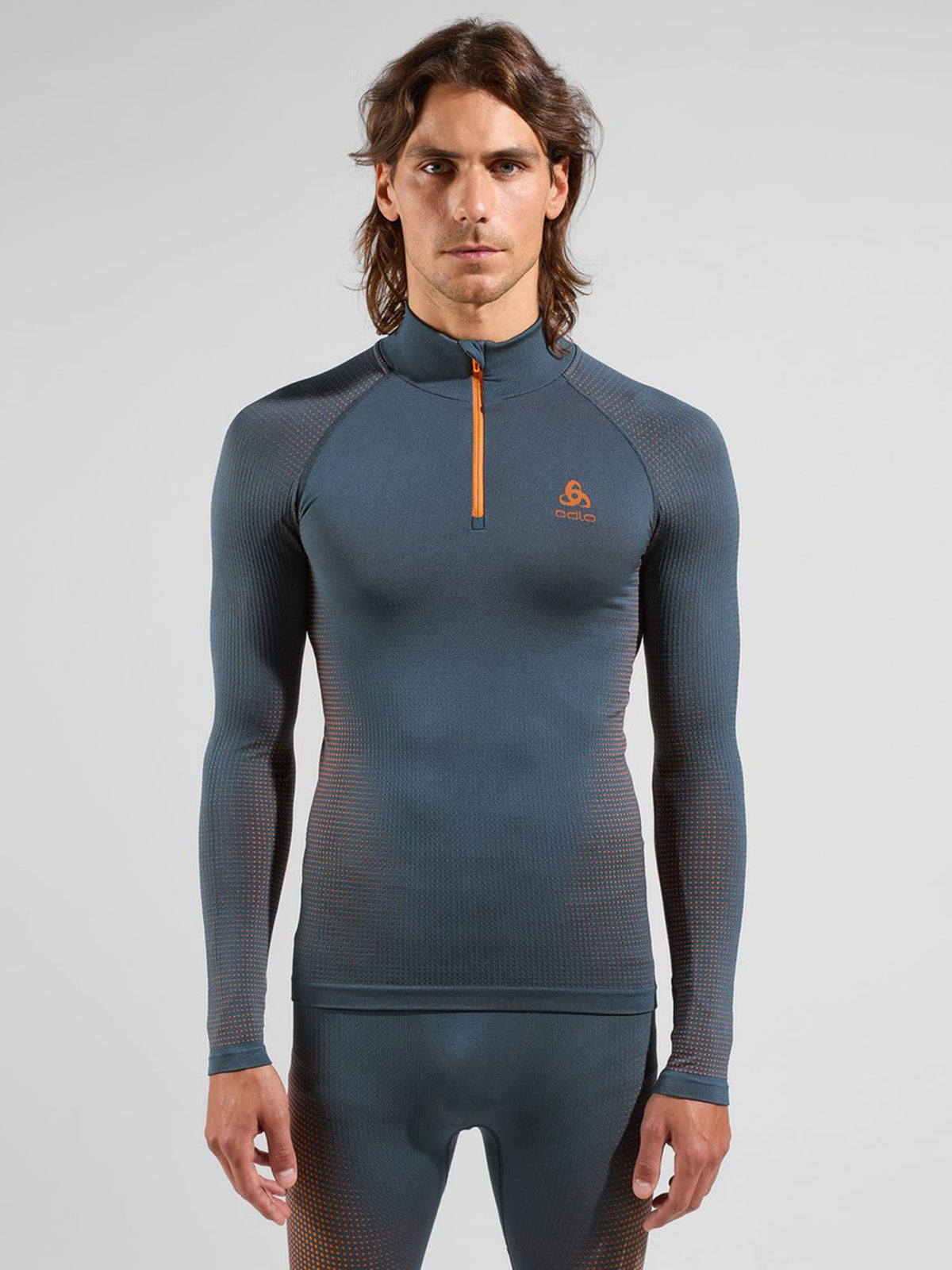 Odlo Performance Warm Eco Base Layer Skiunterwäsche Herren dunkelgrau dunkelgrau Bild 3